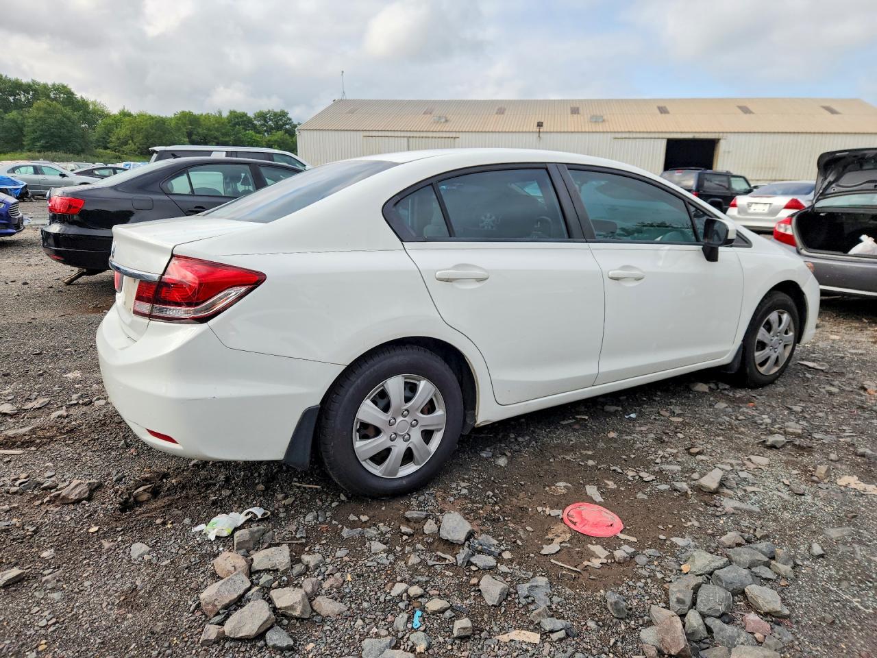 2014 Honda Civic Lx White vin: 19XFB2F56EE039967