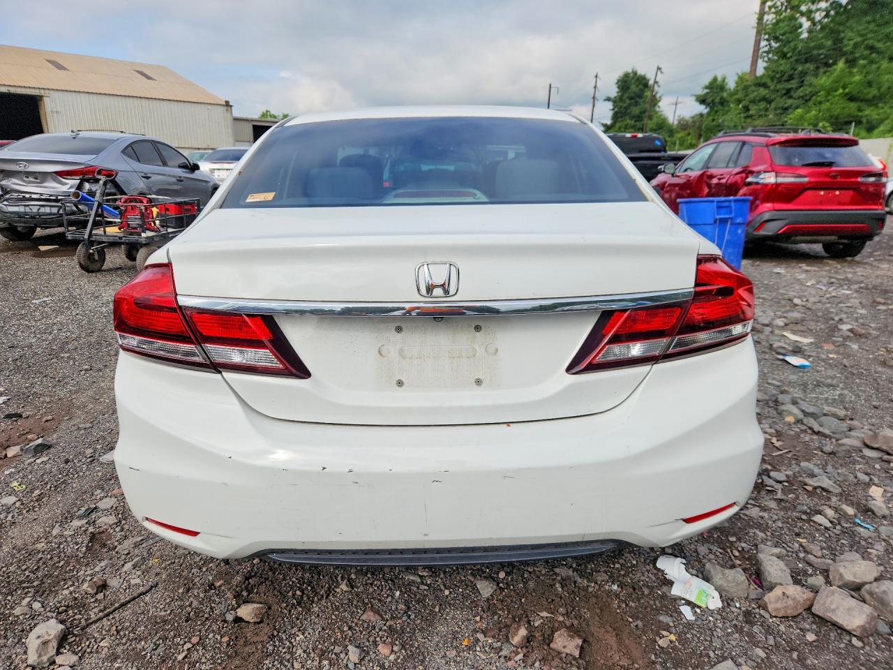 2014 Honda Civic Lx White vin: 19XFB2F56EE039967