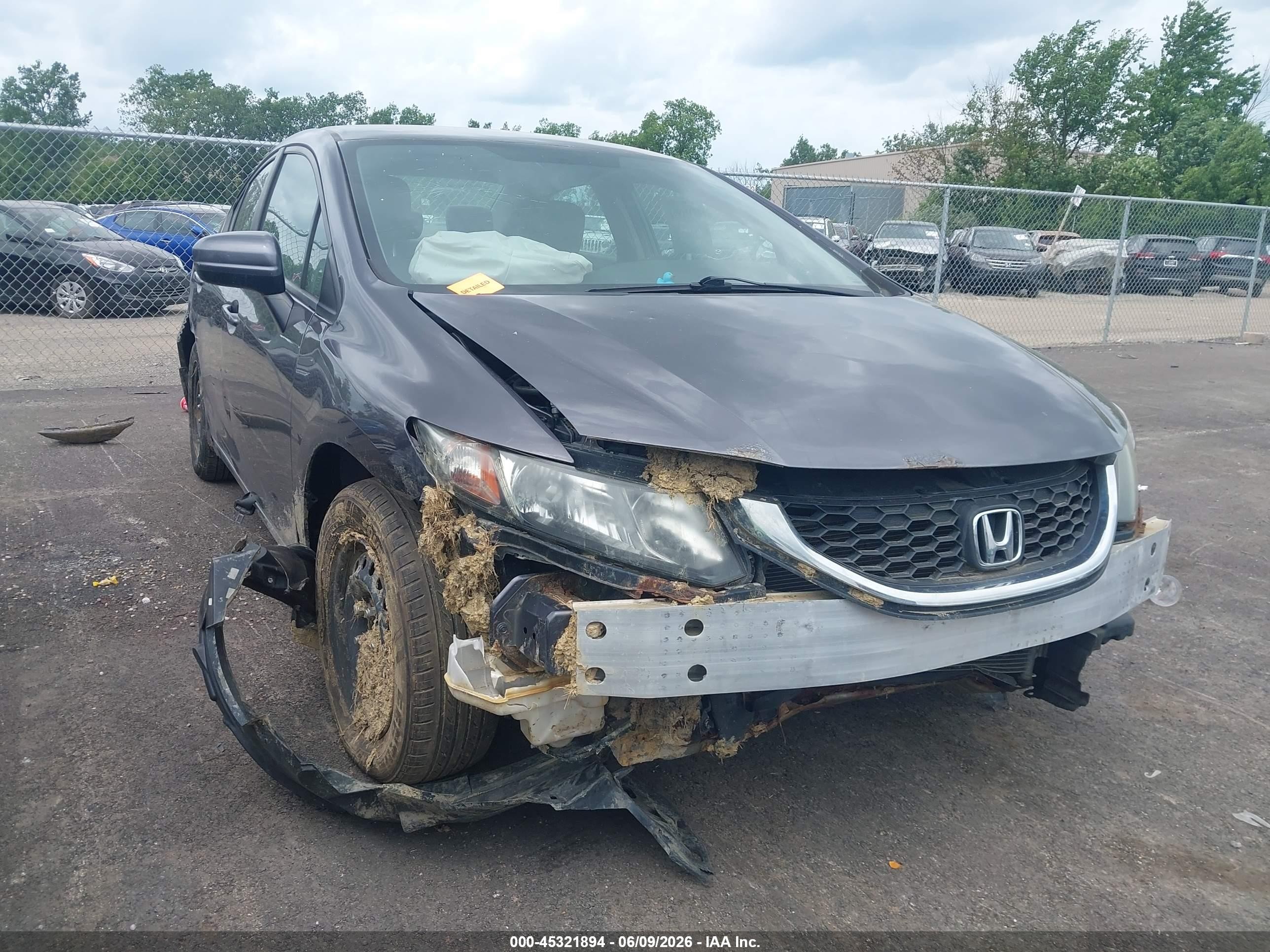 2014 Honda Civic Lx Gray vin: 19XFB2F56EE041296