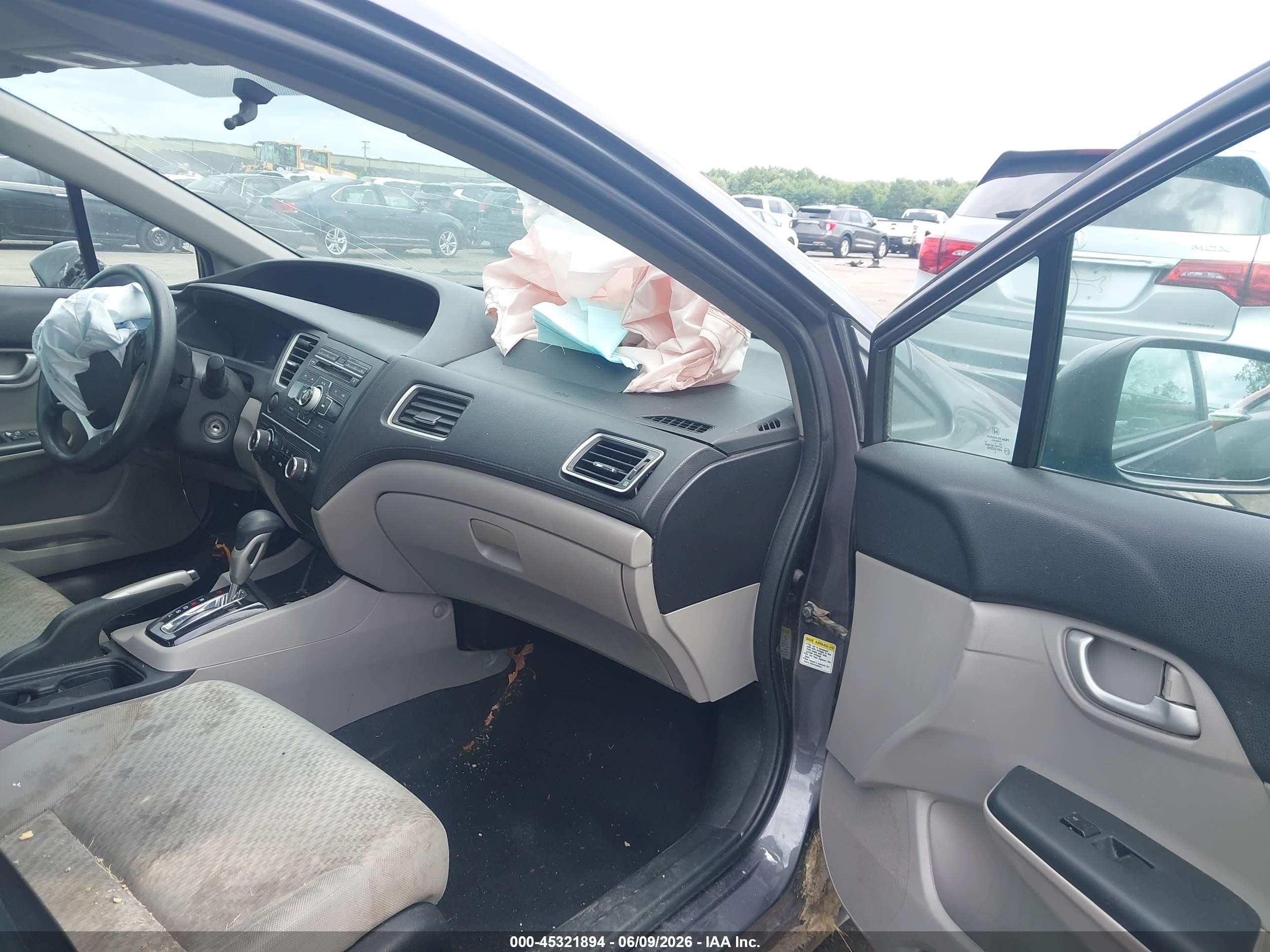 2014 Honda Civic Lx Gray vin: 19XFB2F56EE041296