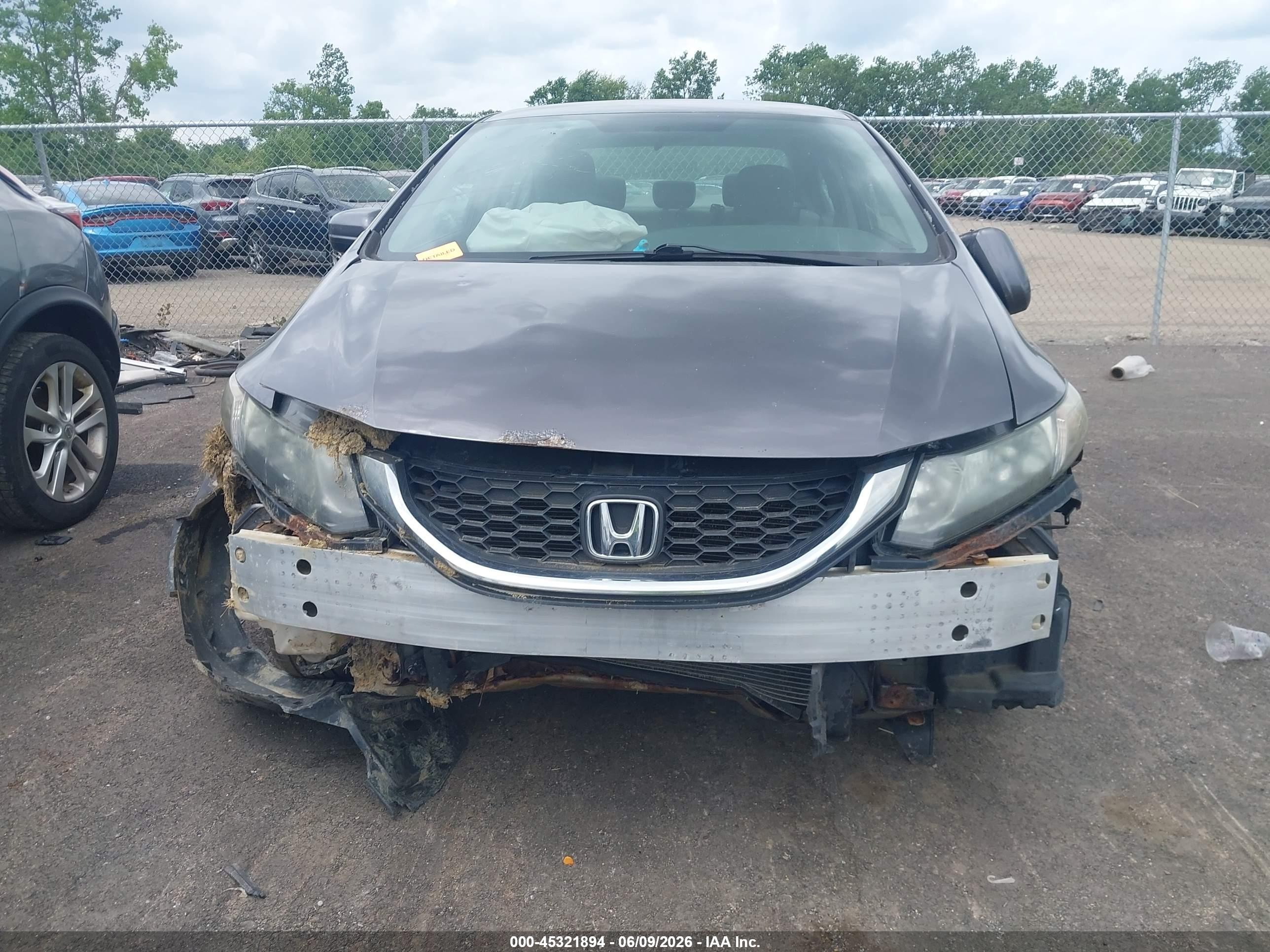 2014 Honda Civic Lx Gray vin: 19XFB2F56EE041296
