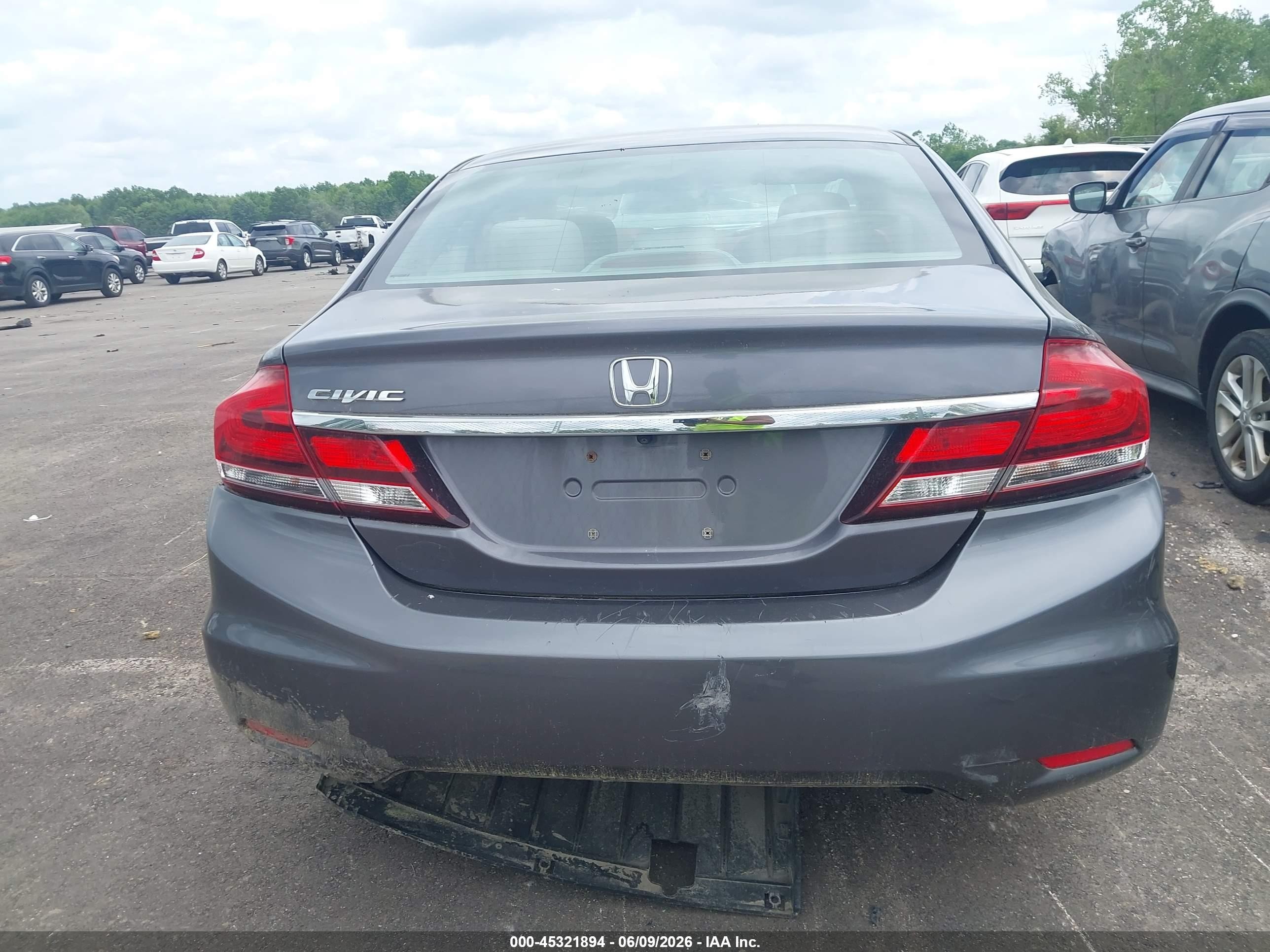 2014 Honda Civic Lx Gray vin: 19XFB2F56EE041296