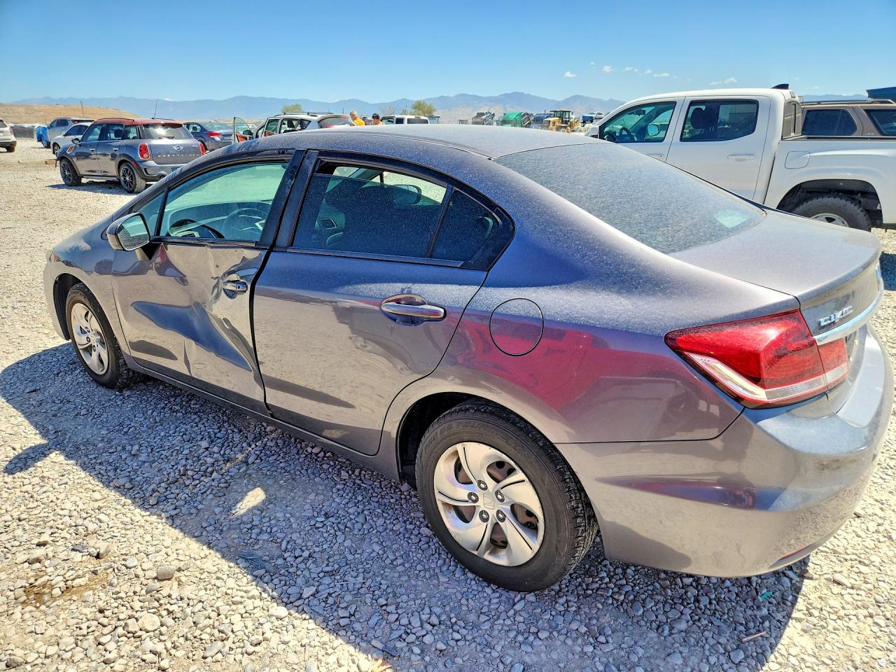 2014 Honda Civic Lx Gray vin: 19XFB2F56EE044733