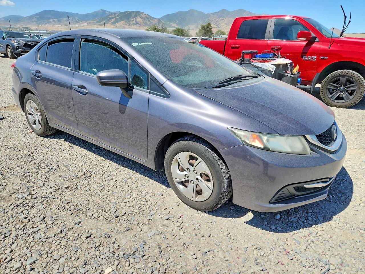 2014 Honda Civic Lx Gray vin: 19XFB2F56EE044733