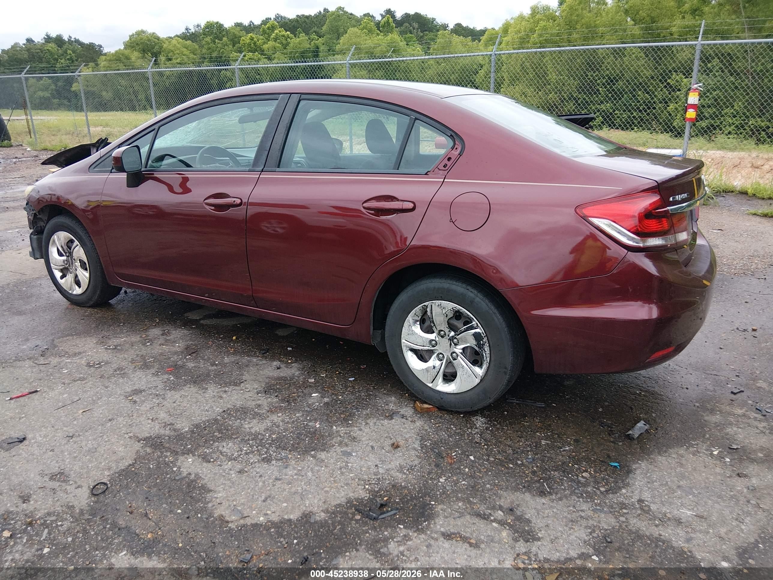 2014 Honda Civic Lx Maroon vin: 19XFB2F56EE052542