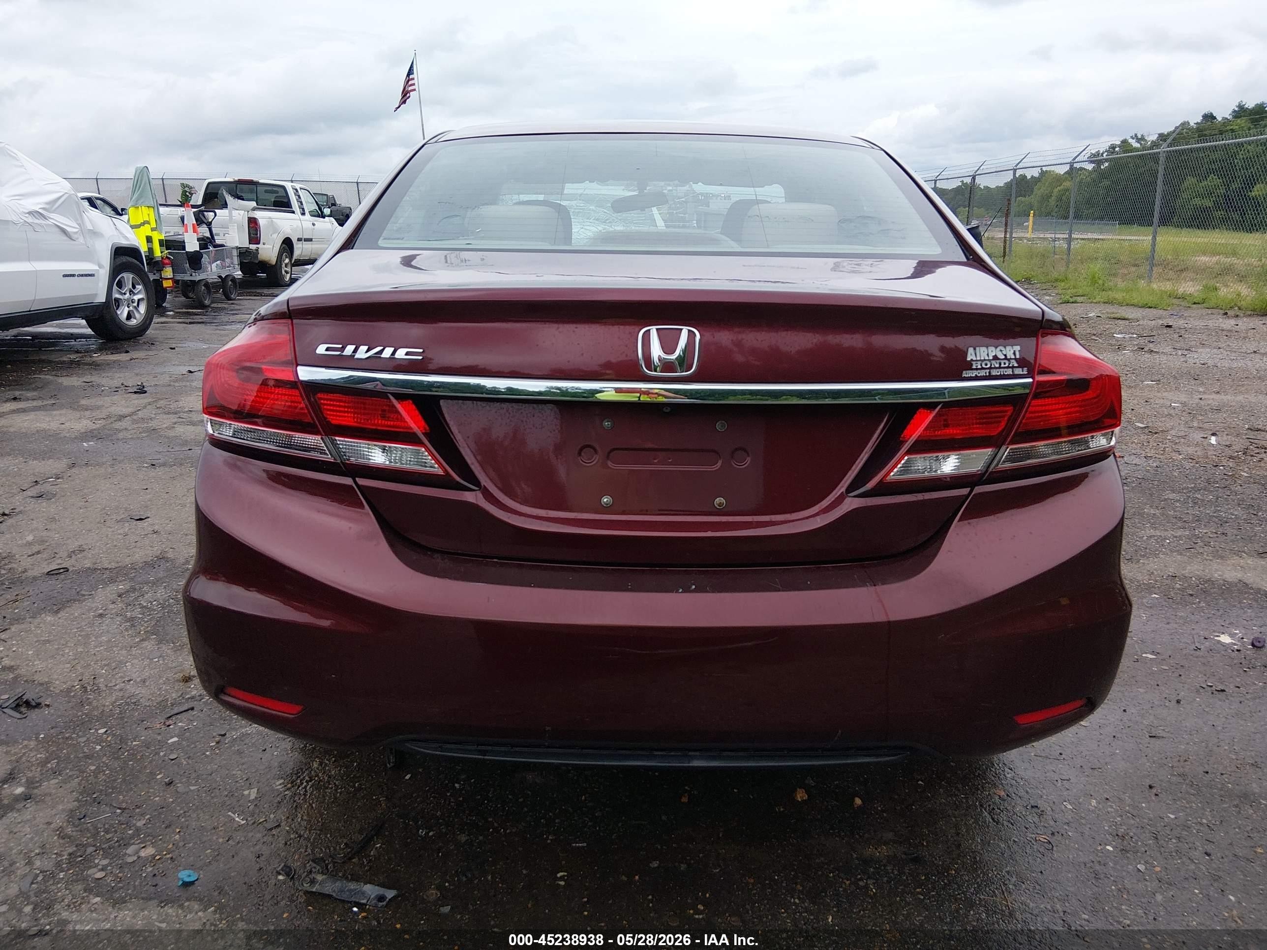 2014 Honda Civic Lx Maroon vin: 19XFB2F56EE052542