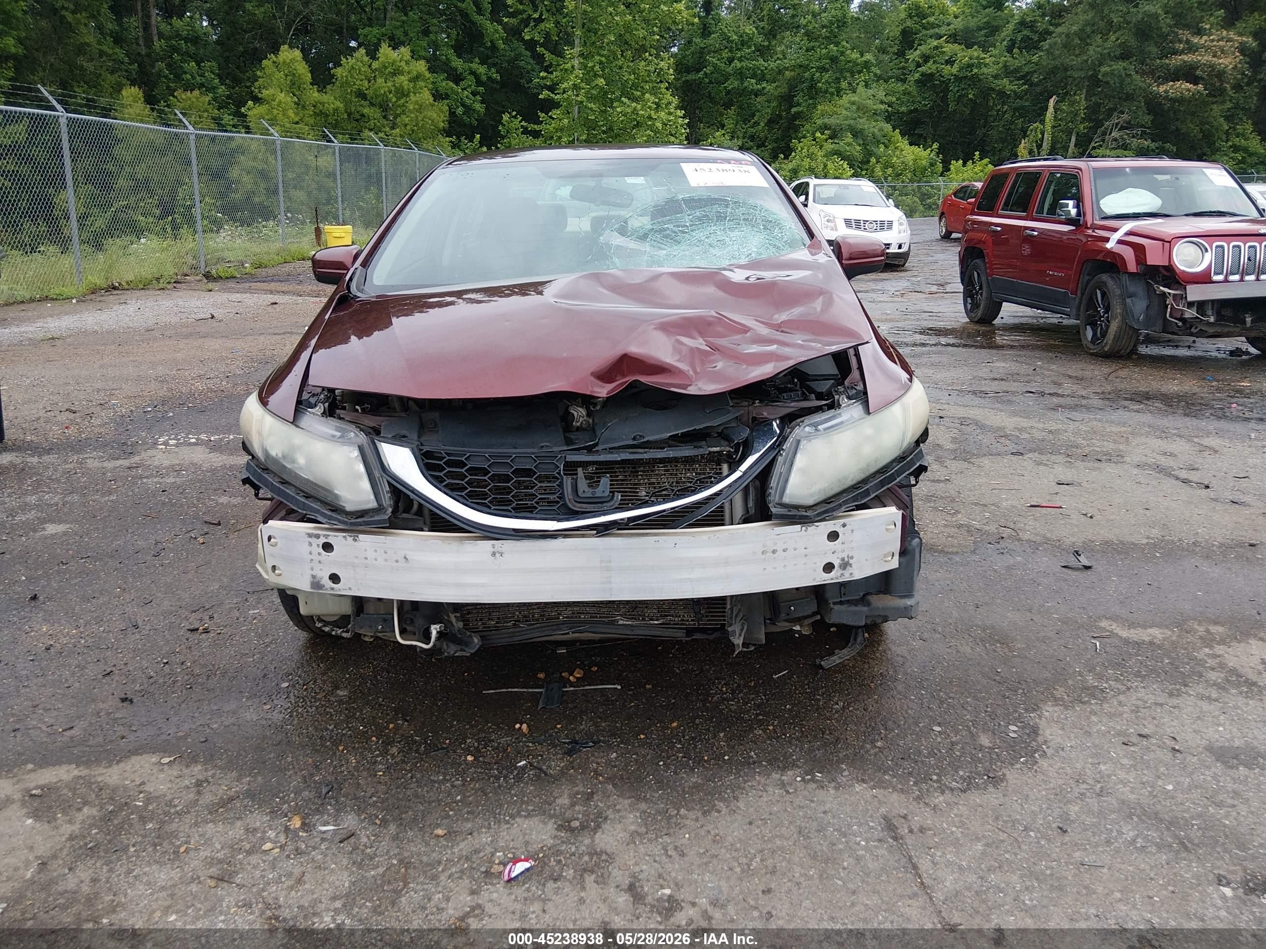 2014 Honda Civic Lx Maroon vin: 19XFB2F56EE052542