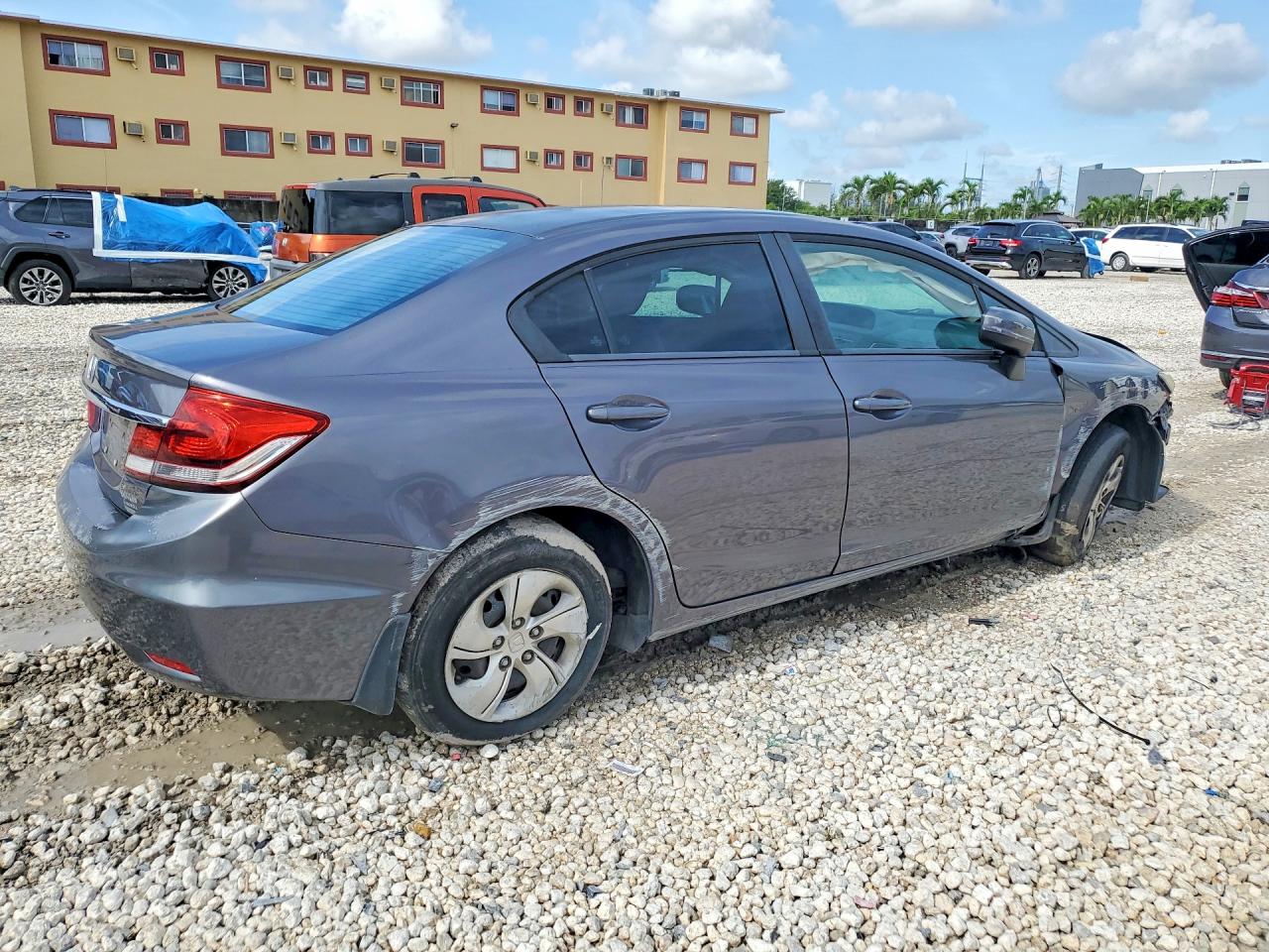 2014 Honda Civic Lx Серый vin: 19XFB2F56EE059796