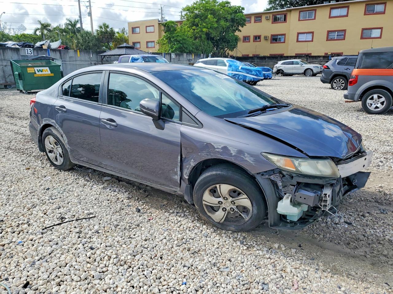 2014 Honda Civic Lx Серый vin: 19XFB2F56EE059796