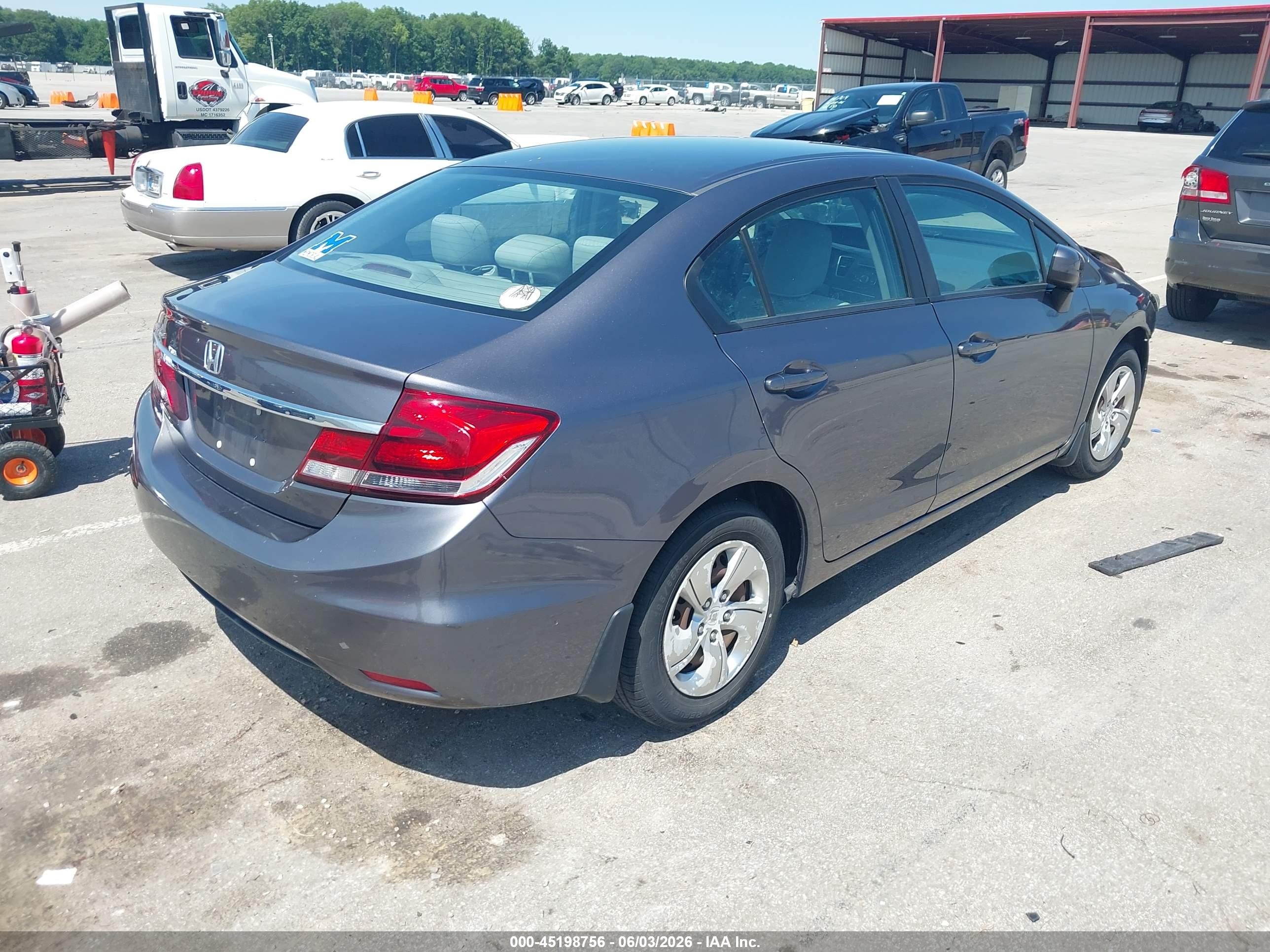 2014 Honda Civic Lx Blue vin: 19XFB2F56EE061497