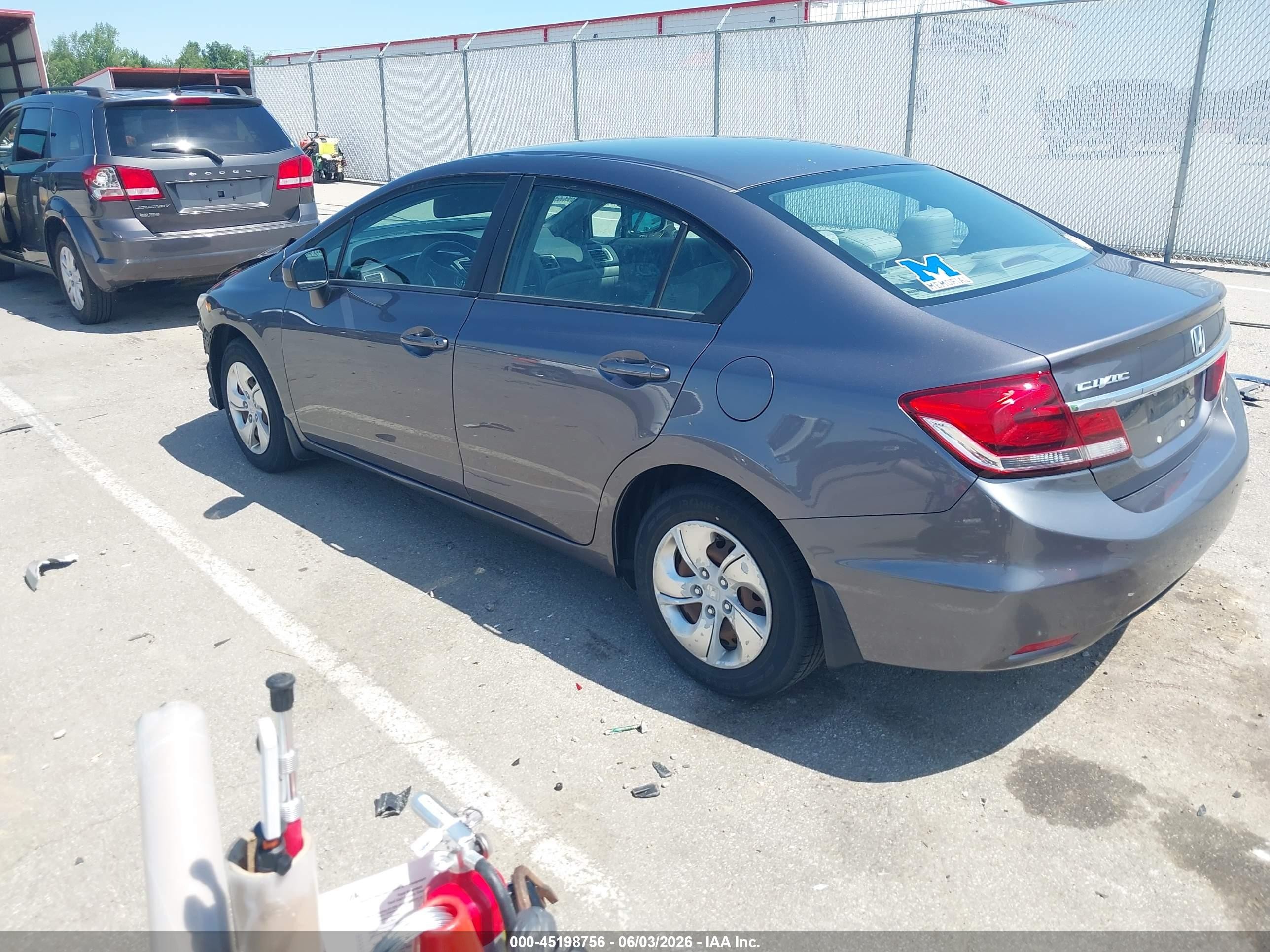 2014 Honda Civic Lx Blue vin: 19XFB2F56EE061497