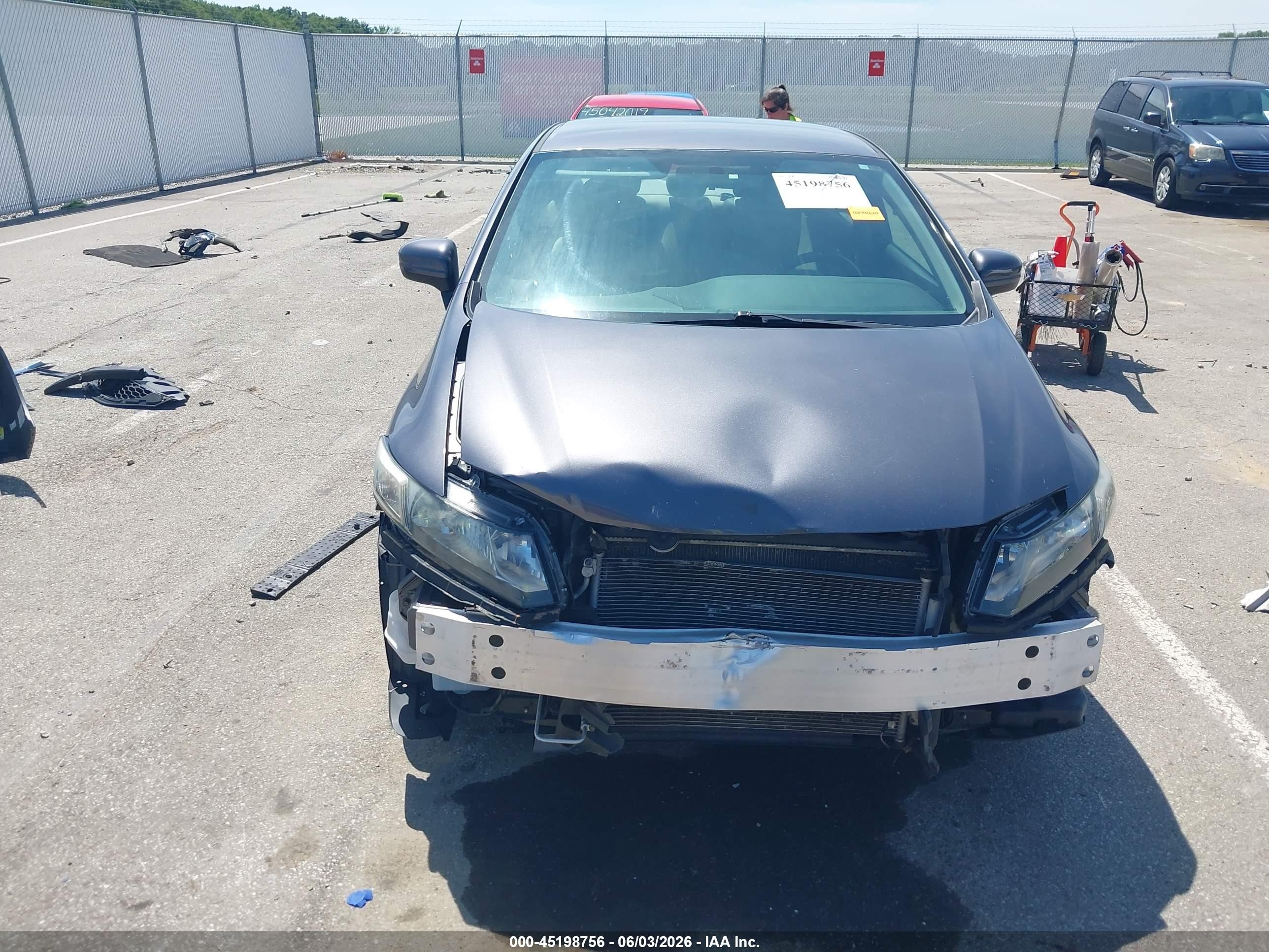 2014 Honda Civic Lx Blue vin: 19XFB2F56EE061497