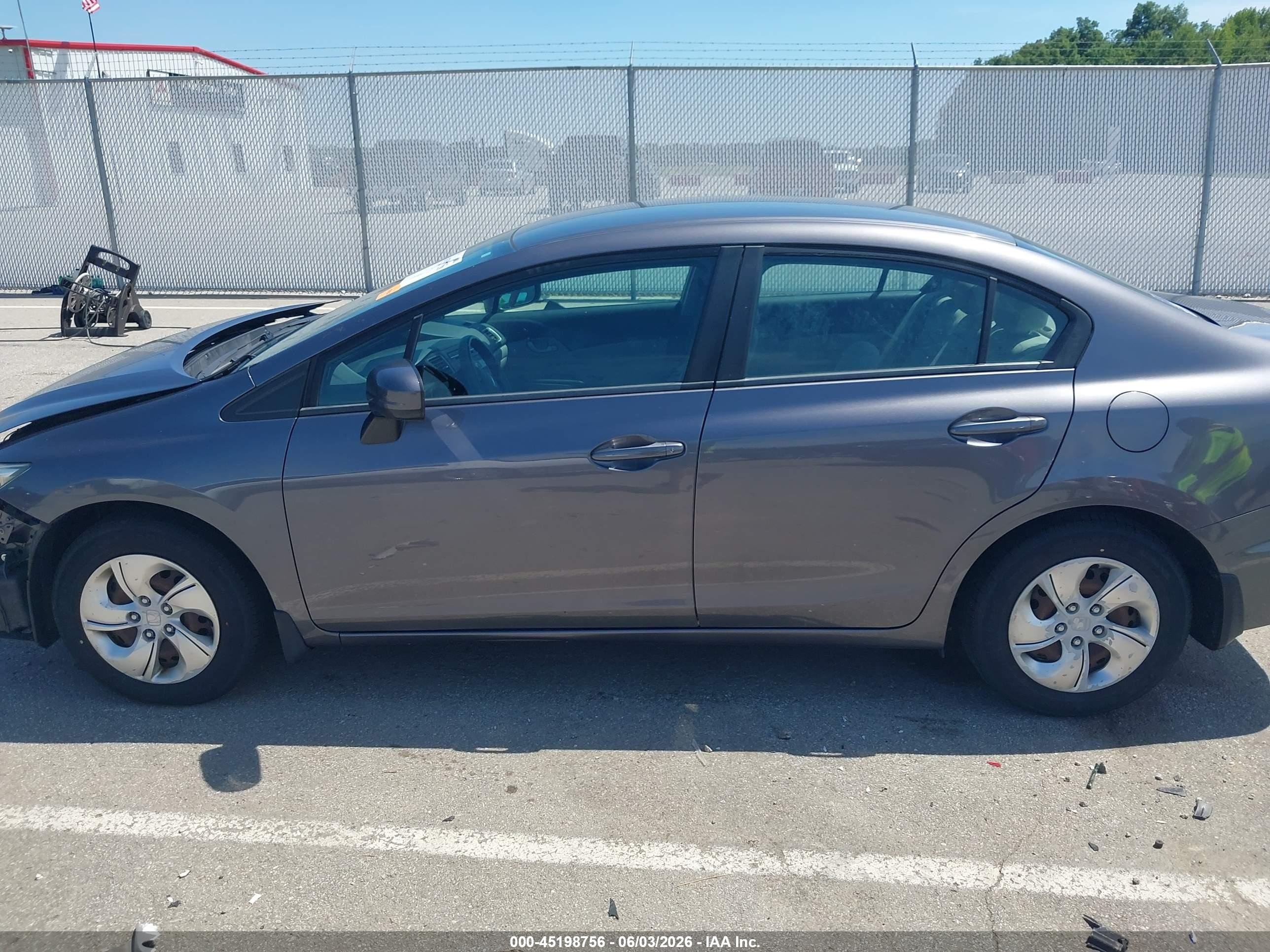 2014 Honda Civic Lx Blue vin: 19XFB2F56EE061497
