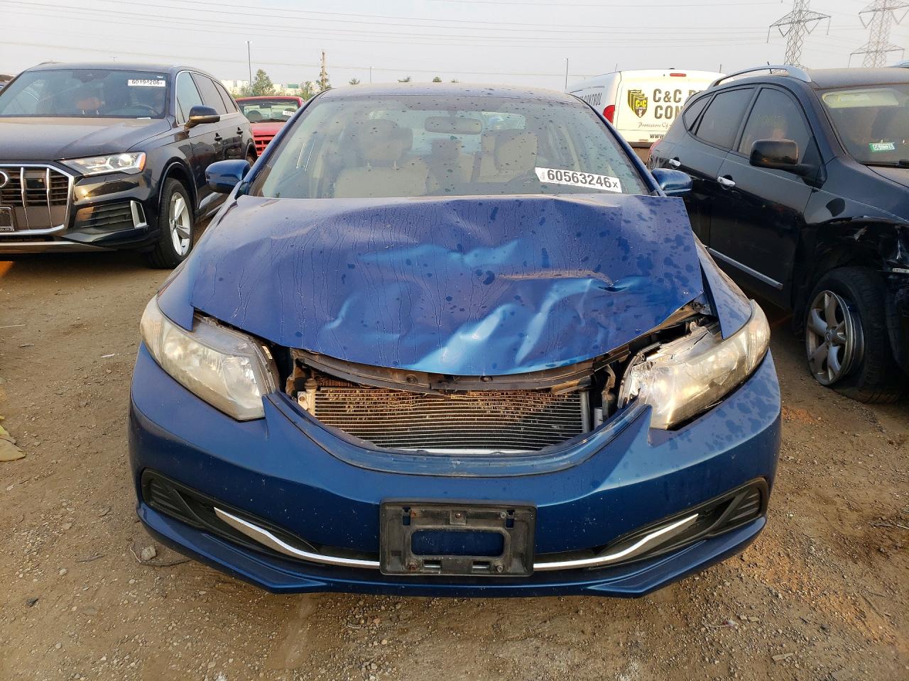 2014 Honda Civic Lx Blue vin: 19XFB2F56EE063895