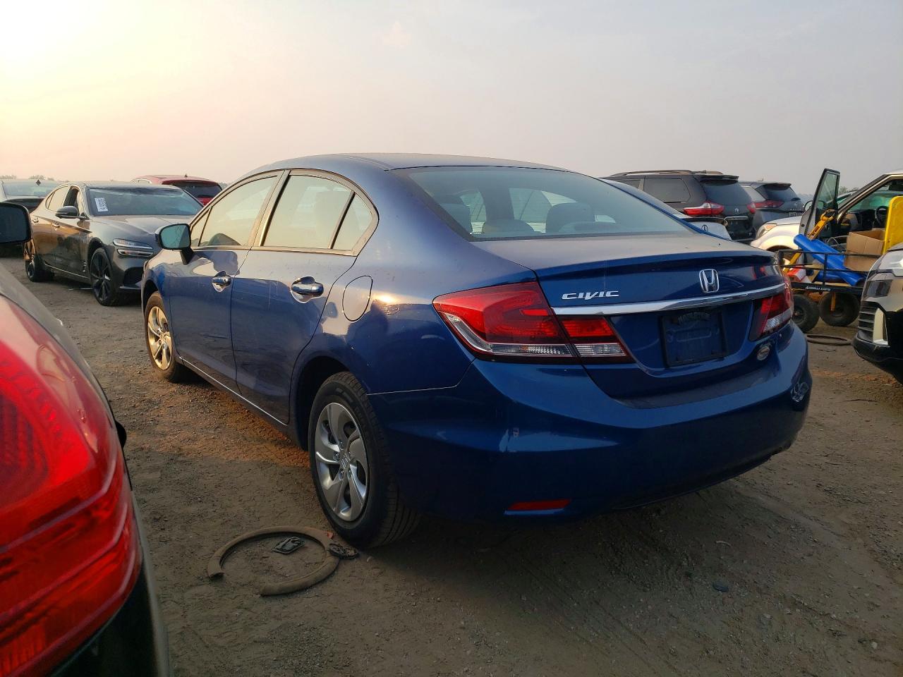 2014 Honda Civic Lx Blue vin: 19XFB2F56EE063895
