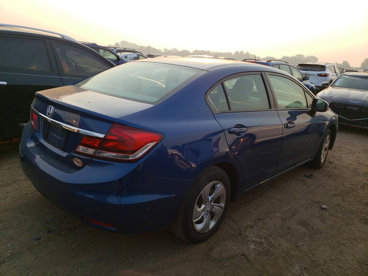 2014 Honda Civic Lx Blue vin: 19XFB2F56EE063895
