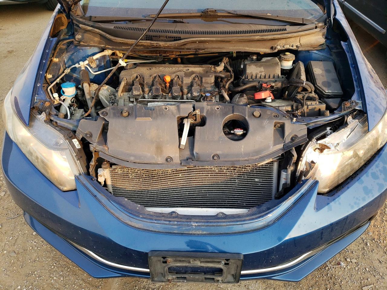 2014 Honda Civic Lx Blue vin: 19XFB2F56EE063895