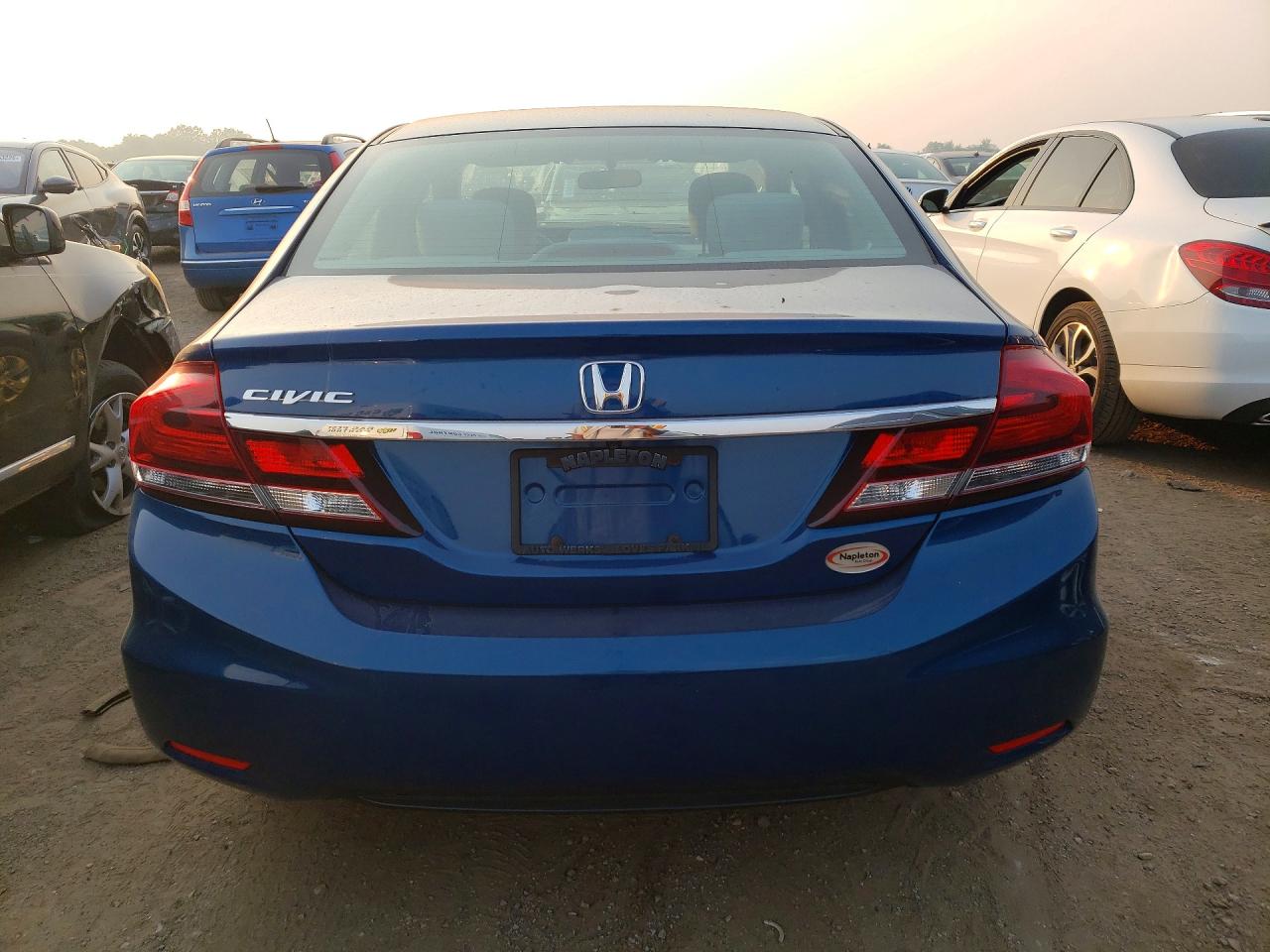 2014 Honda Civic Lx Blue vin: 19XFB2F56EE063895