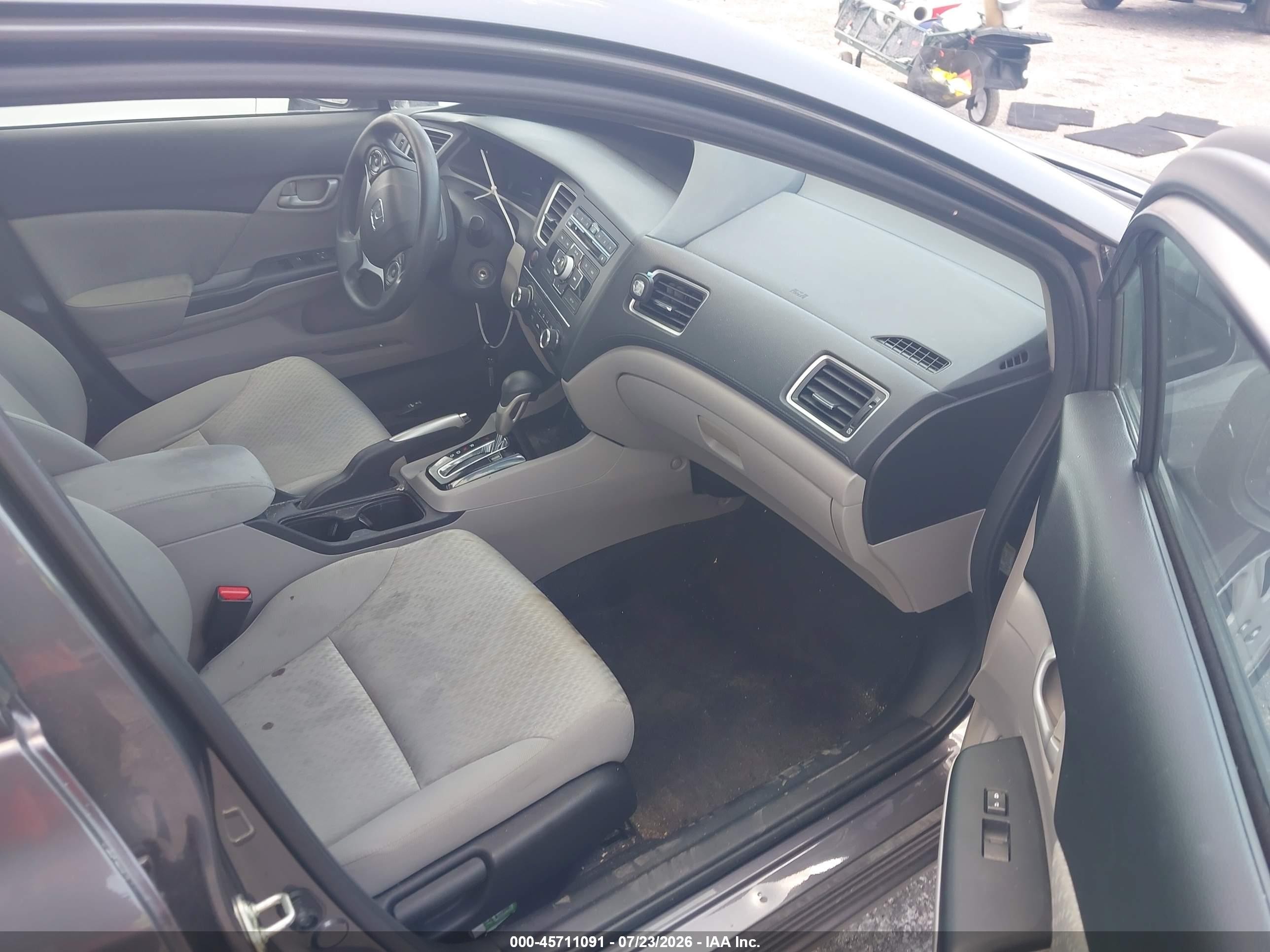 2014 Honda Civic Lx Gray vin: 19XFB2F56EE064366