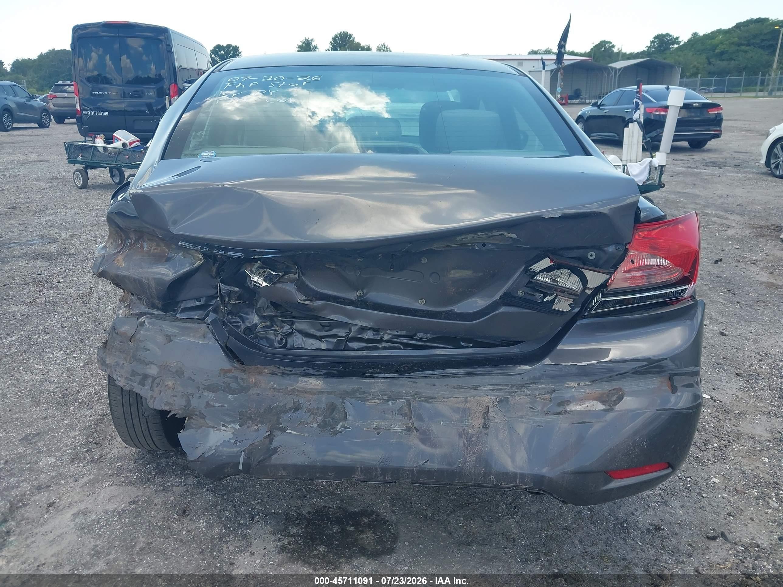 2014 Honda Civic Lx Gray vin: 19XFB2F56EE064366