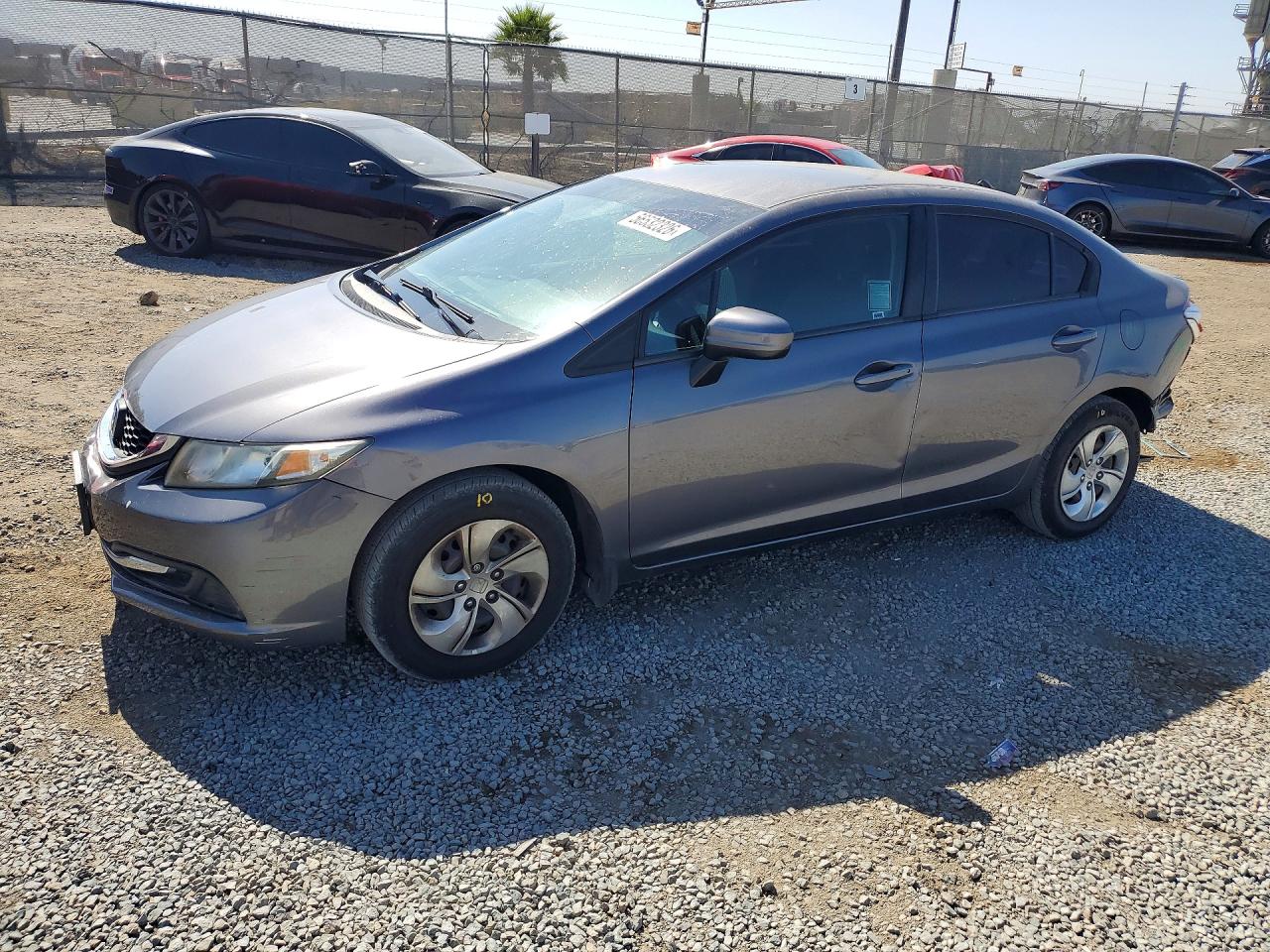 2014 Honda Civic Lx Gray vin: 19XFB2F56EE207235