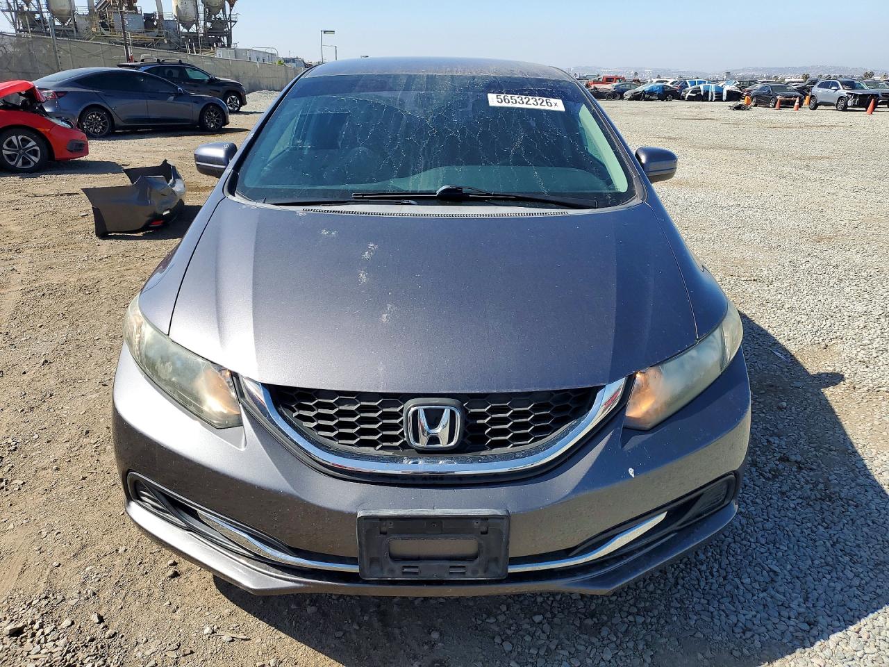 2014 Honda Civic Lx Gray vin: 19XFB2F56EE207235
