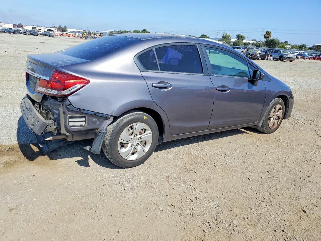 2014 Honda Civic Lx Gray vin: 19XFB2F56EE207235