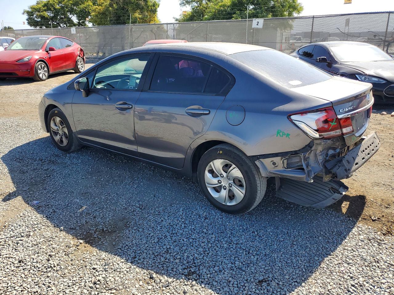 2014 Honda Civic Lx Gray vin: 19XFB2F56EE207235