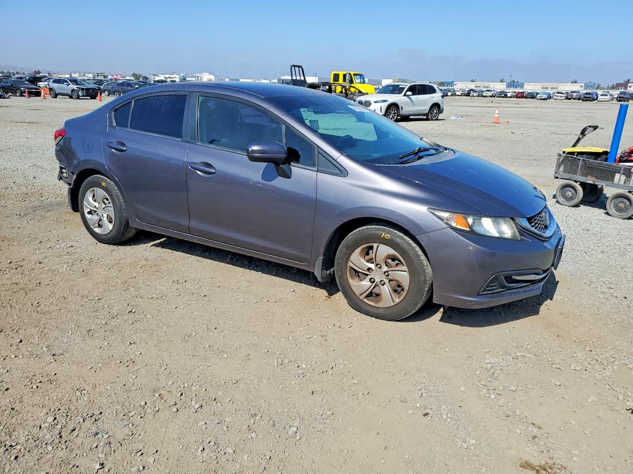 2014 Honda Civic Lx Gray vin: 19XFB2F56EE207235