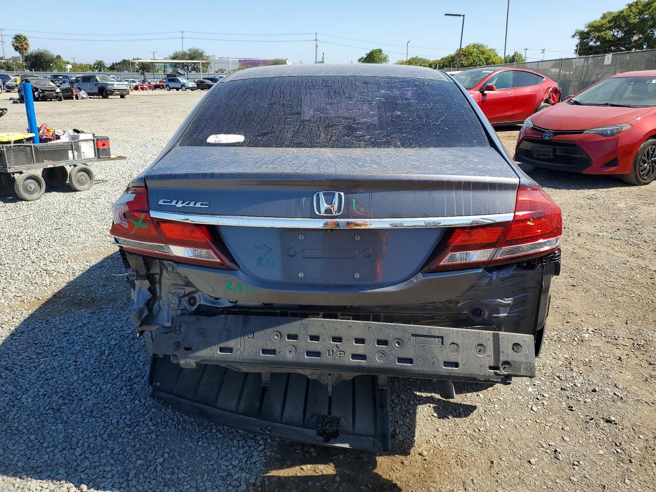 2014 Honda Civic Lx Gray vin: 19XFB2F56EE207235