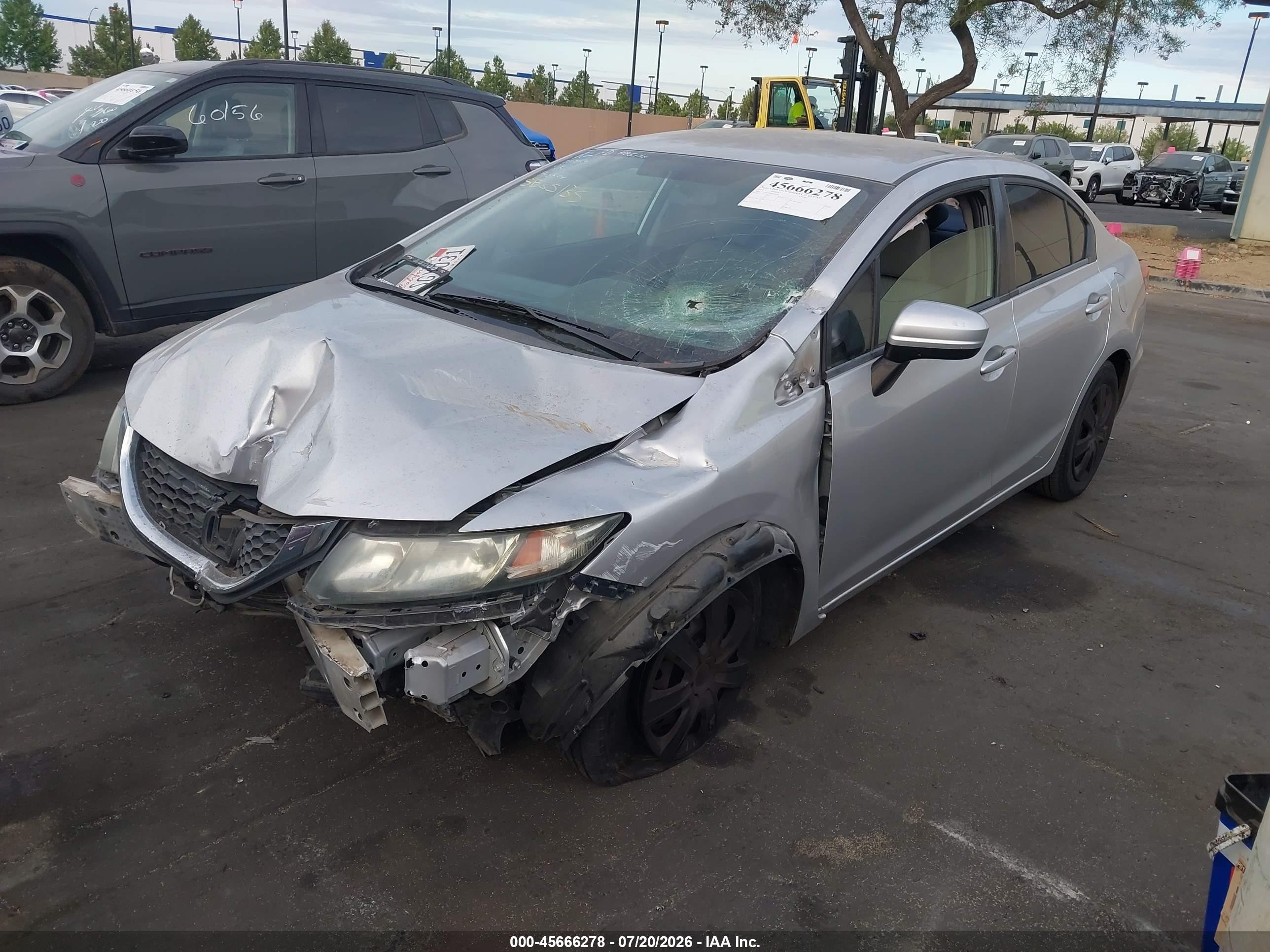 2014 Honda Civic Lx Серебряный vin: 19XFB2F56EE230207
