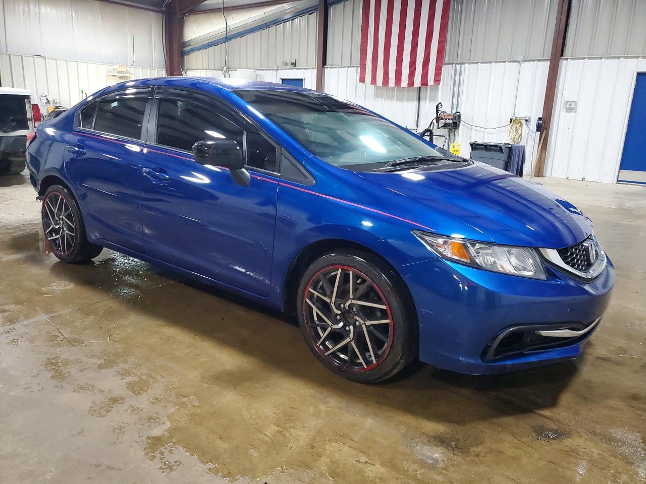 2014 Honda Civic Lx Blue vin: 19XFB2F56EE230353