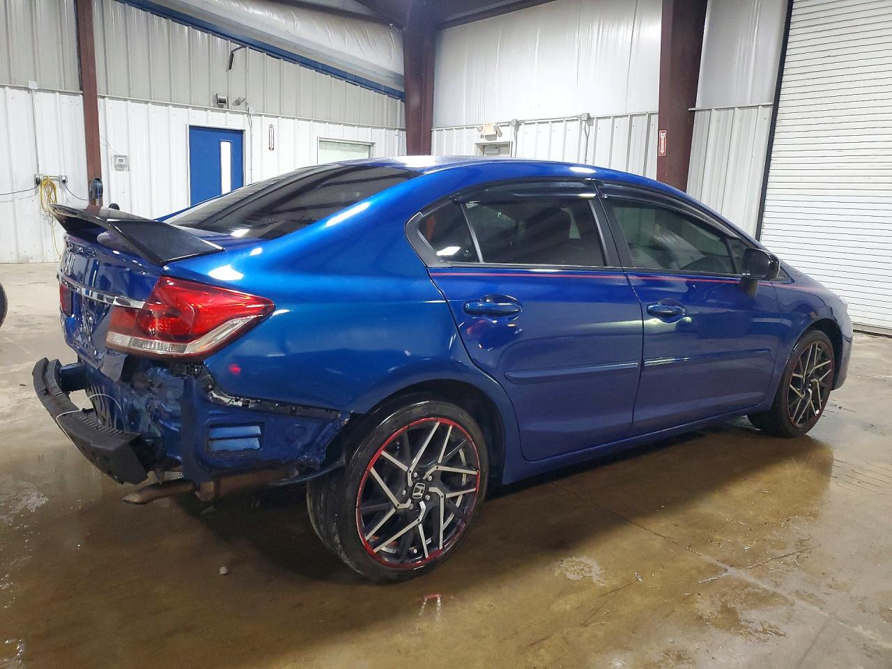 2014 Honda Civic Lx Blue vin: 19XFB2F56EE230353
