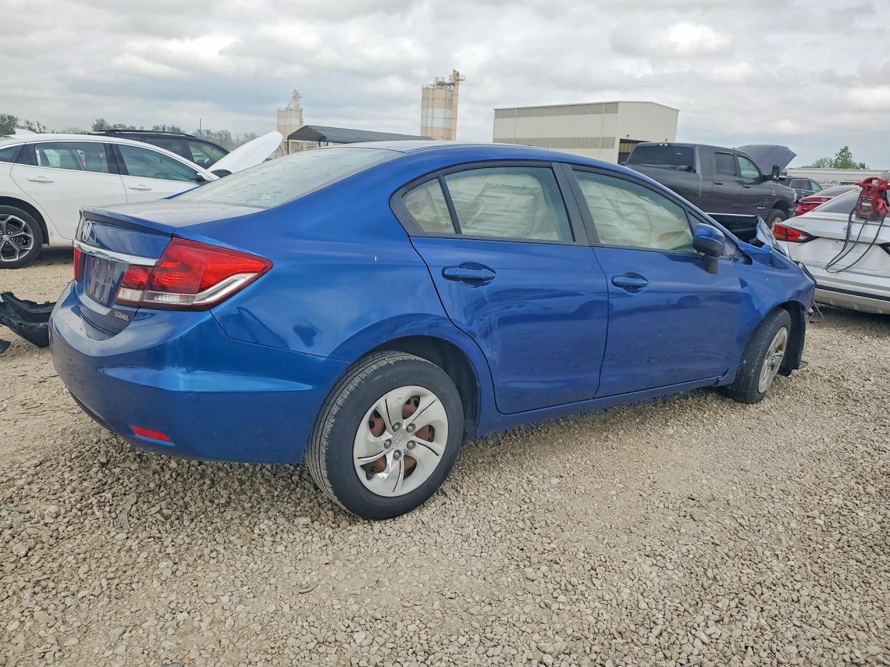 2014 Honda Civic Lx Blue vin: 19XFB2F56EE235102