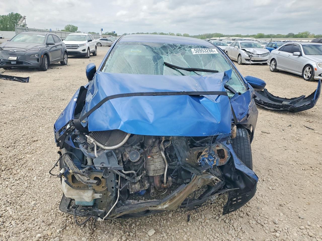 2014 Honda Civic Lx Blue vin: 19XFB2F56EE235102