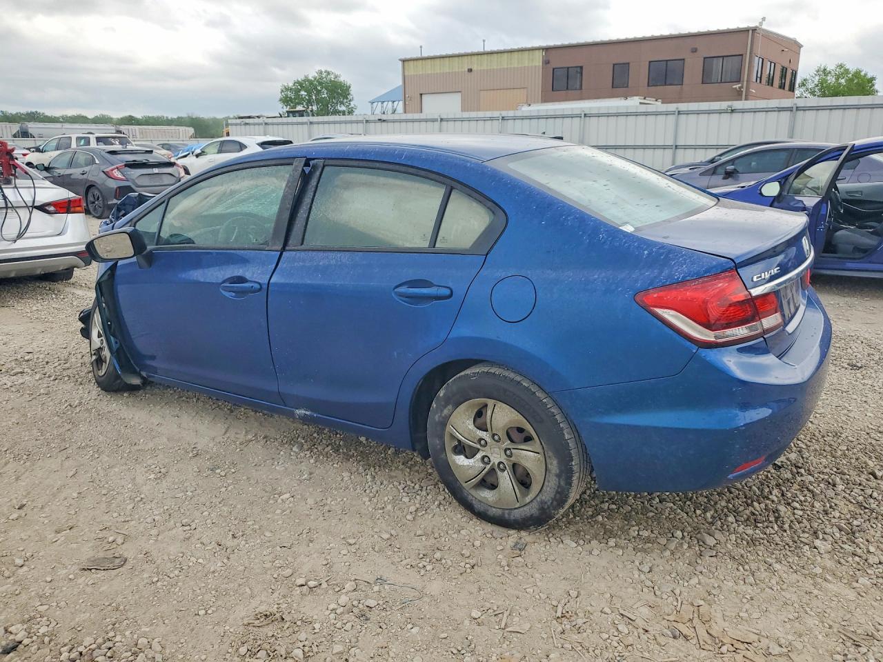 2014 Honda Civic Lx Blue vin: 19XFB2F56EE235102