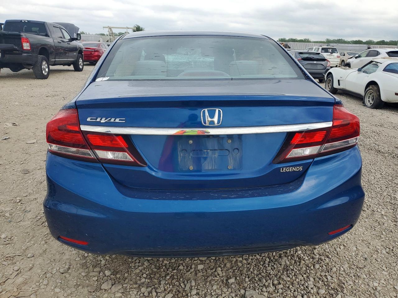 2014 Honda Civic Lx Blue vin: 19XFB2F56EE235102
