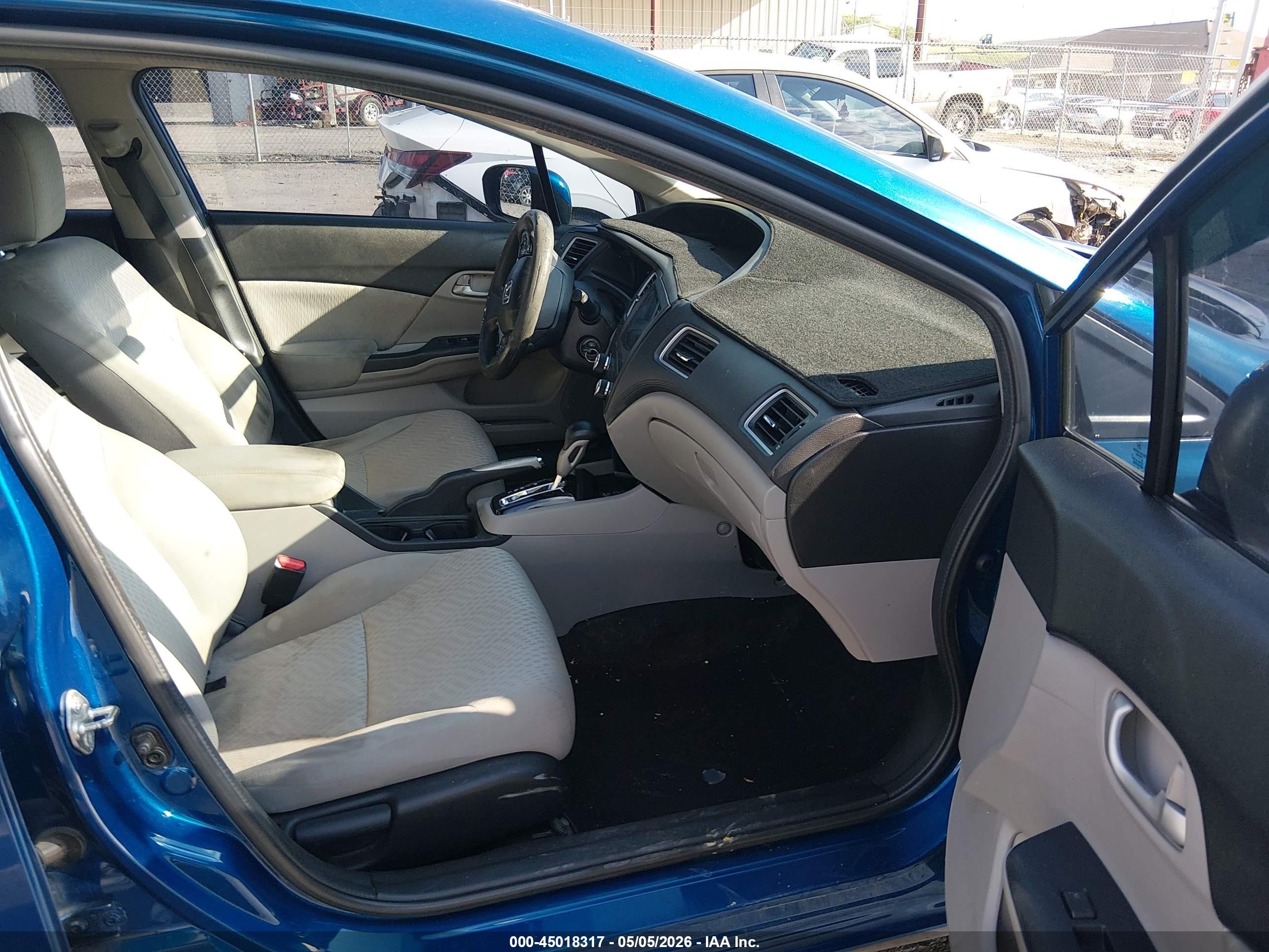 2014 Honda Civic Lx Blue vin: 19XFB2F56EE237559