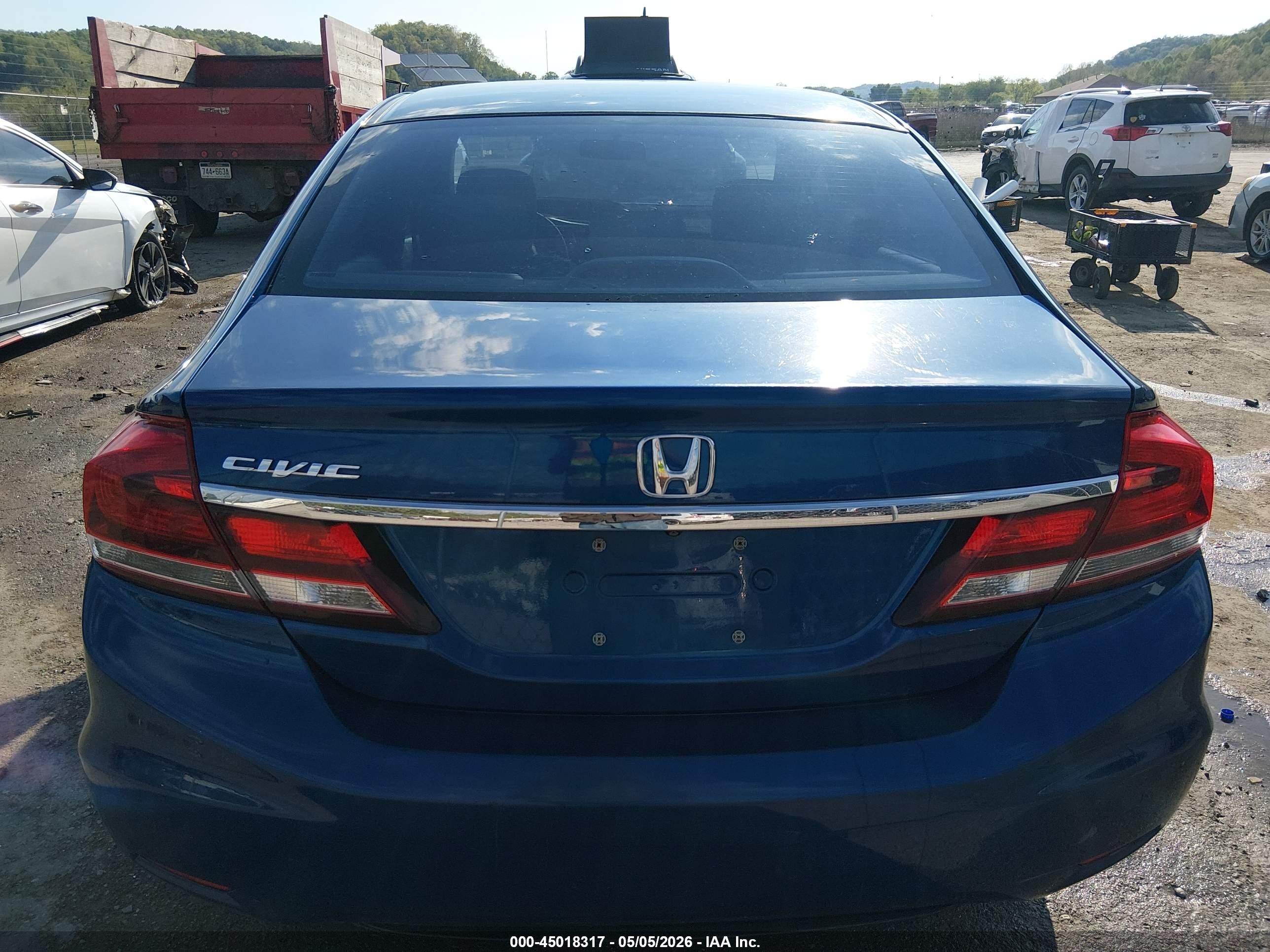 2014 Honda Civic Lx Blue vin: 19XFB2F56EE237559