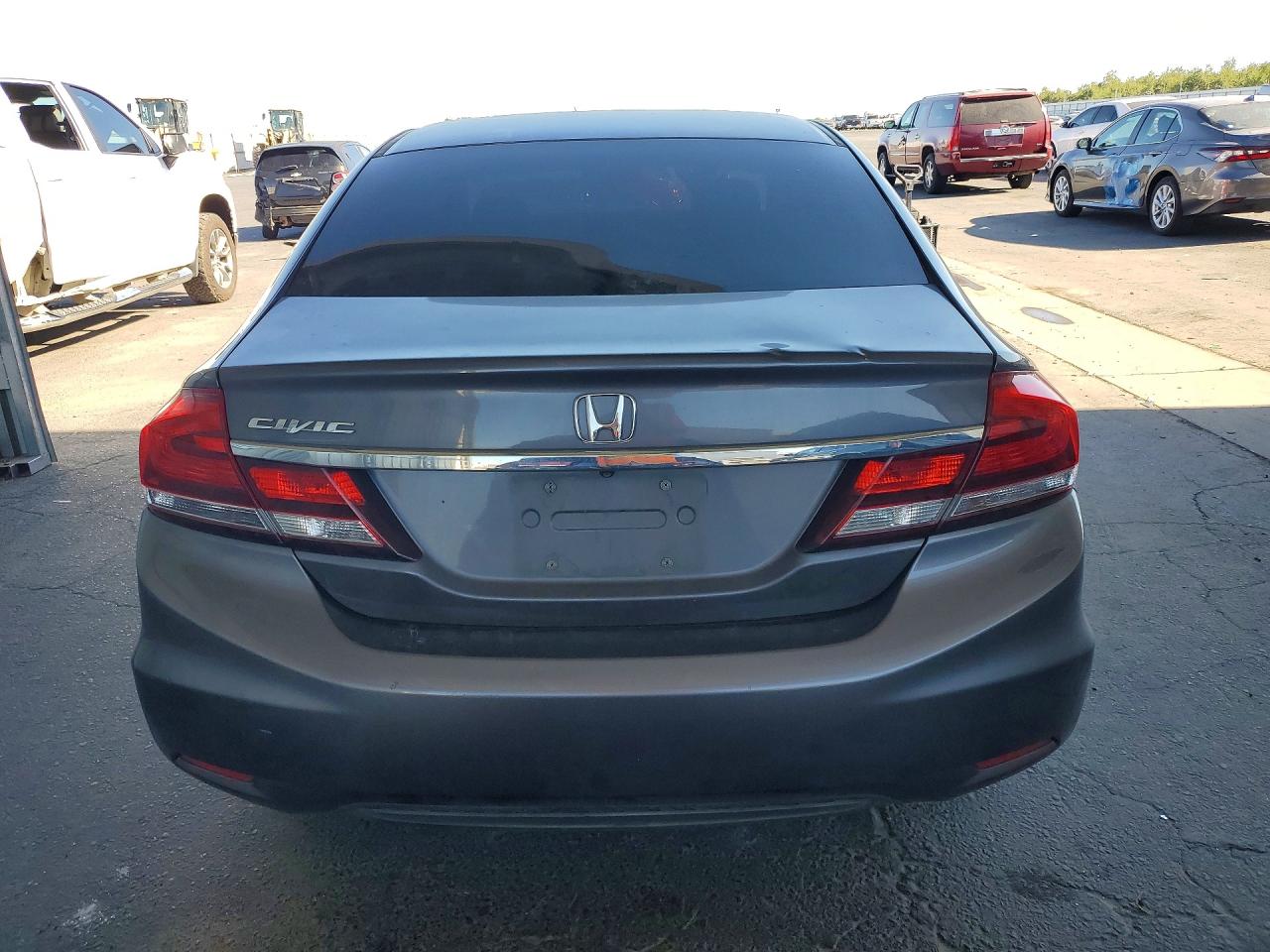 2014 Honda Civic Lx Gray vin: 19XFB2F56EE247623