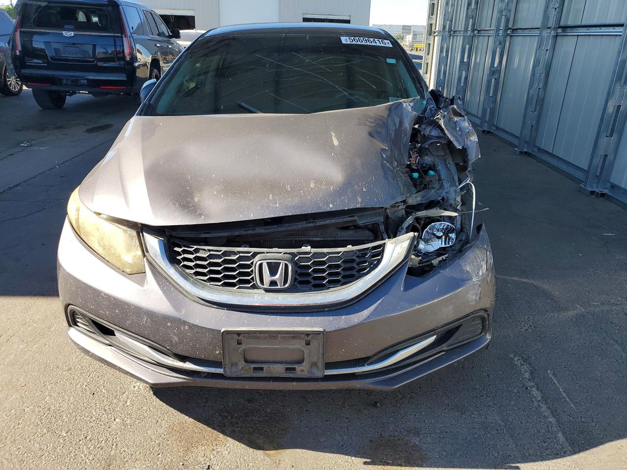 2014 Honda Civic Lx Gray vin: 19XFB2F56EE247623