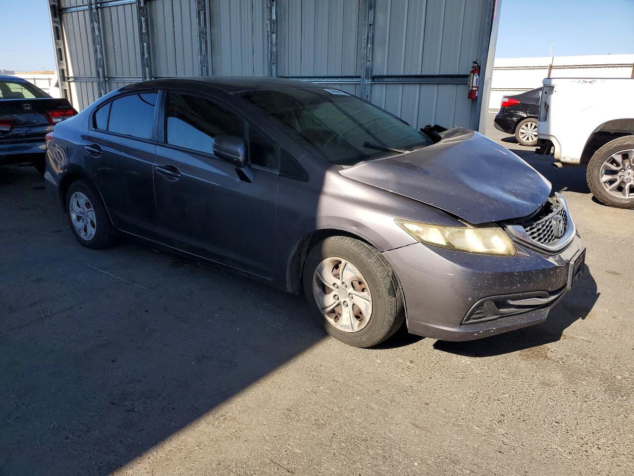 2014 Honda Civic Lx Gray vin: 19XFB2F56EE247623
