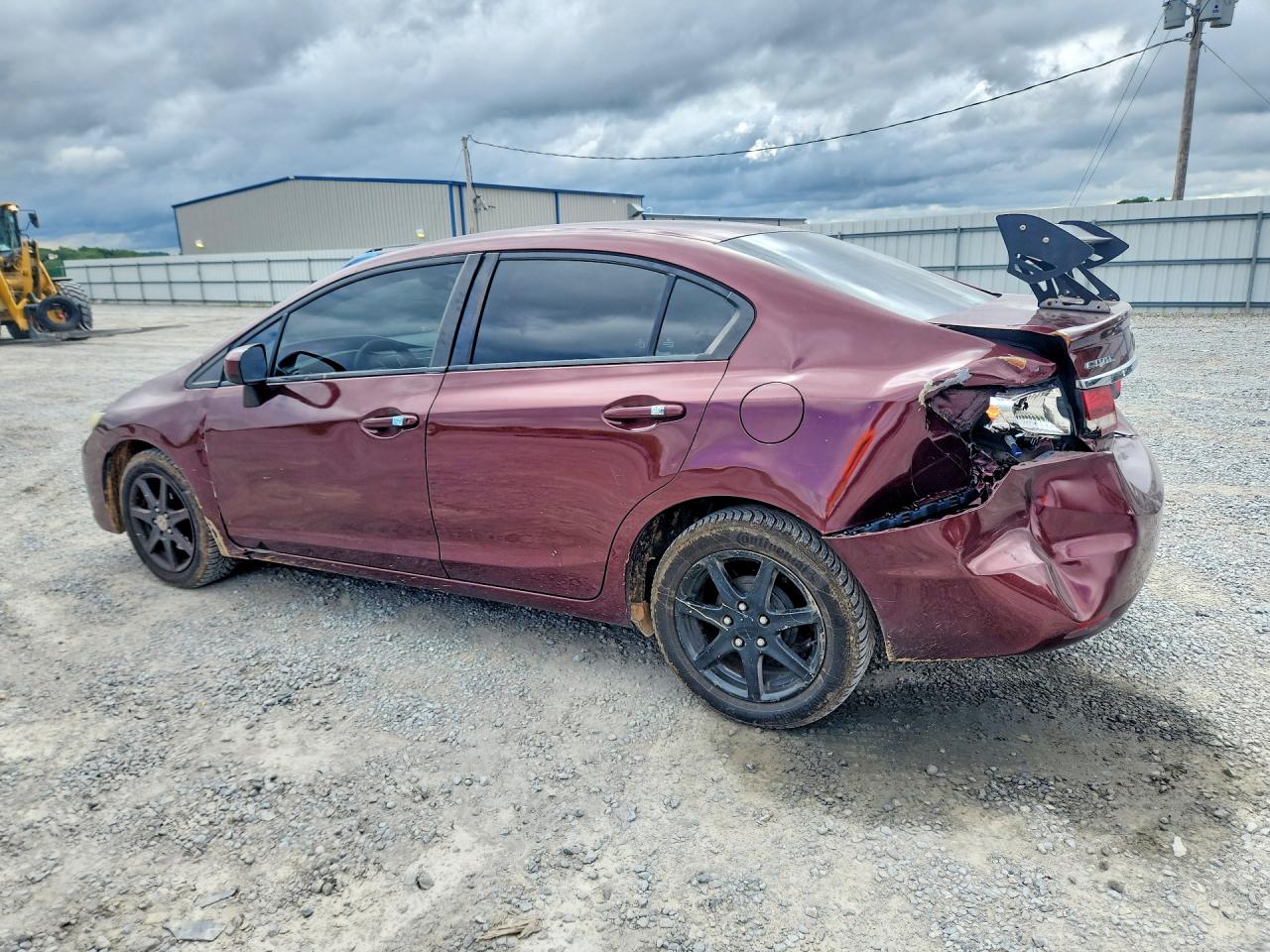 2014 Honda Civic Lx Burgundy vin: 19XFB2F56EE255205