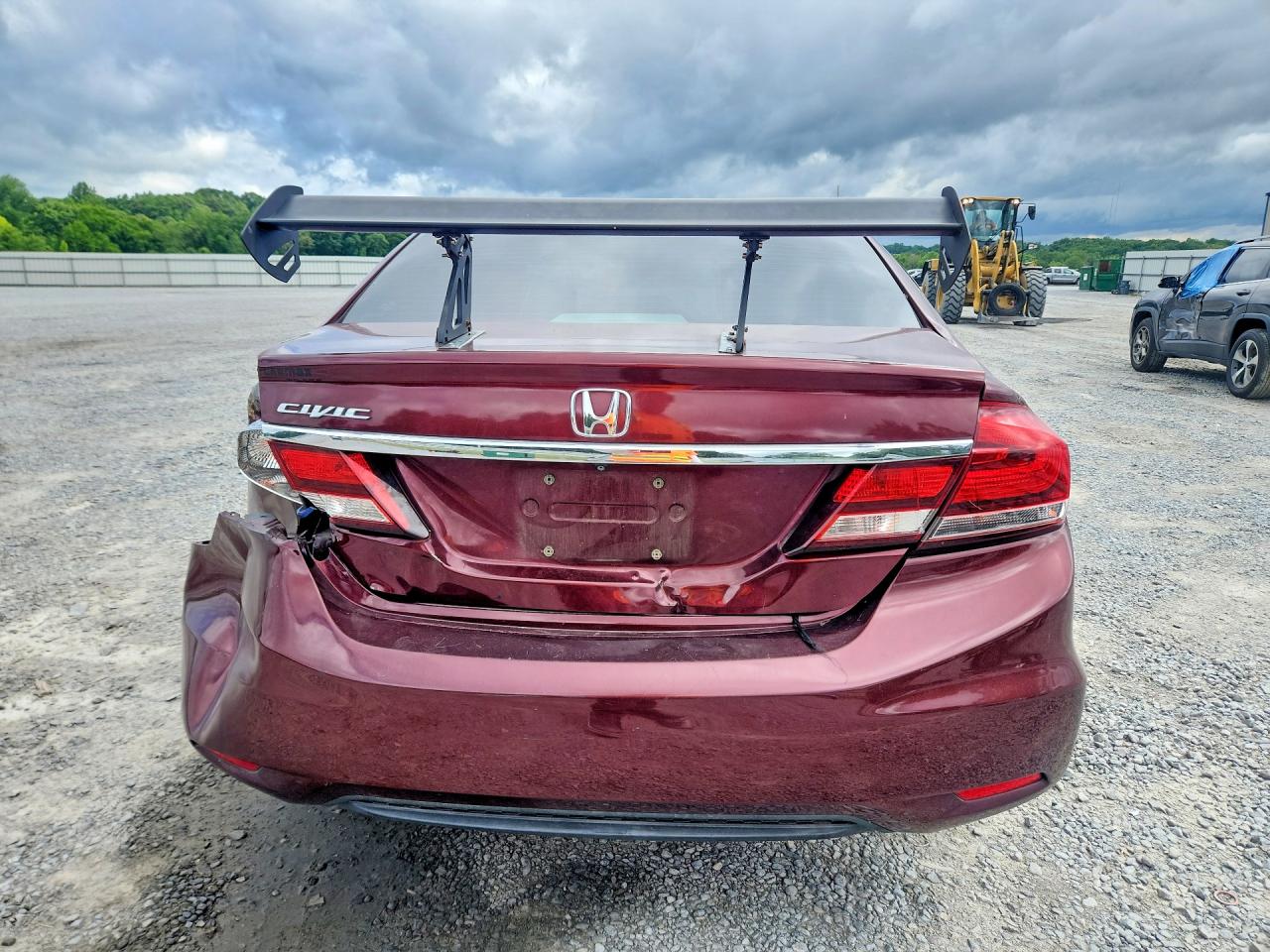 2014 Honda Civic Lx Burgundy vin: 19XFB2F56EE255205