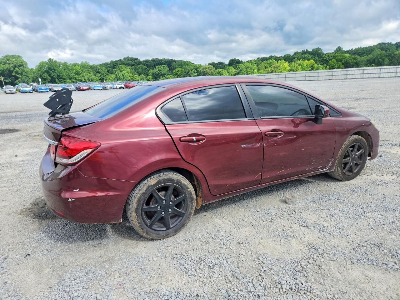 2014 Honda Civic Lx Burgundy vin: 19XFB2F56EE255205