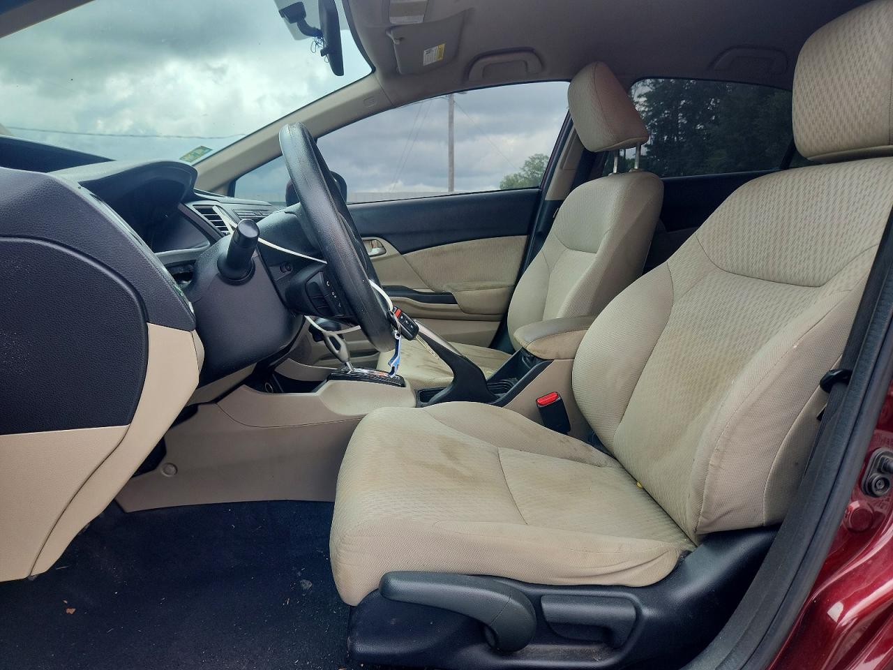 2014 Honda Civic Lx Burgundy vin: 19XFB2F56EE255205