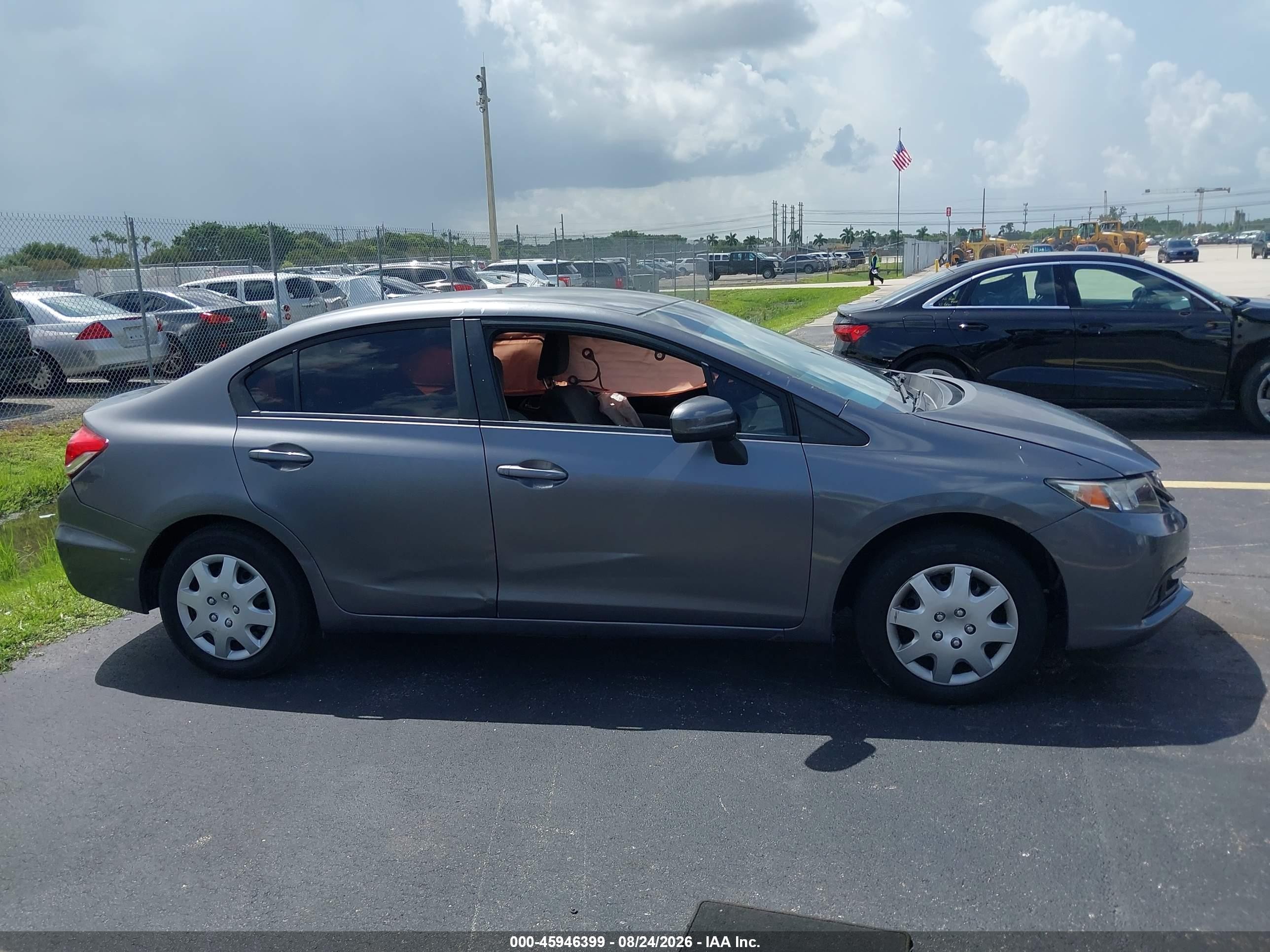 2014 Honda Civic Lx Gray vin: 19XFB2F56EE256595