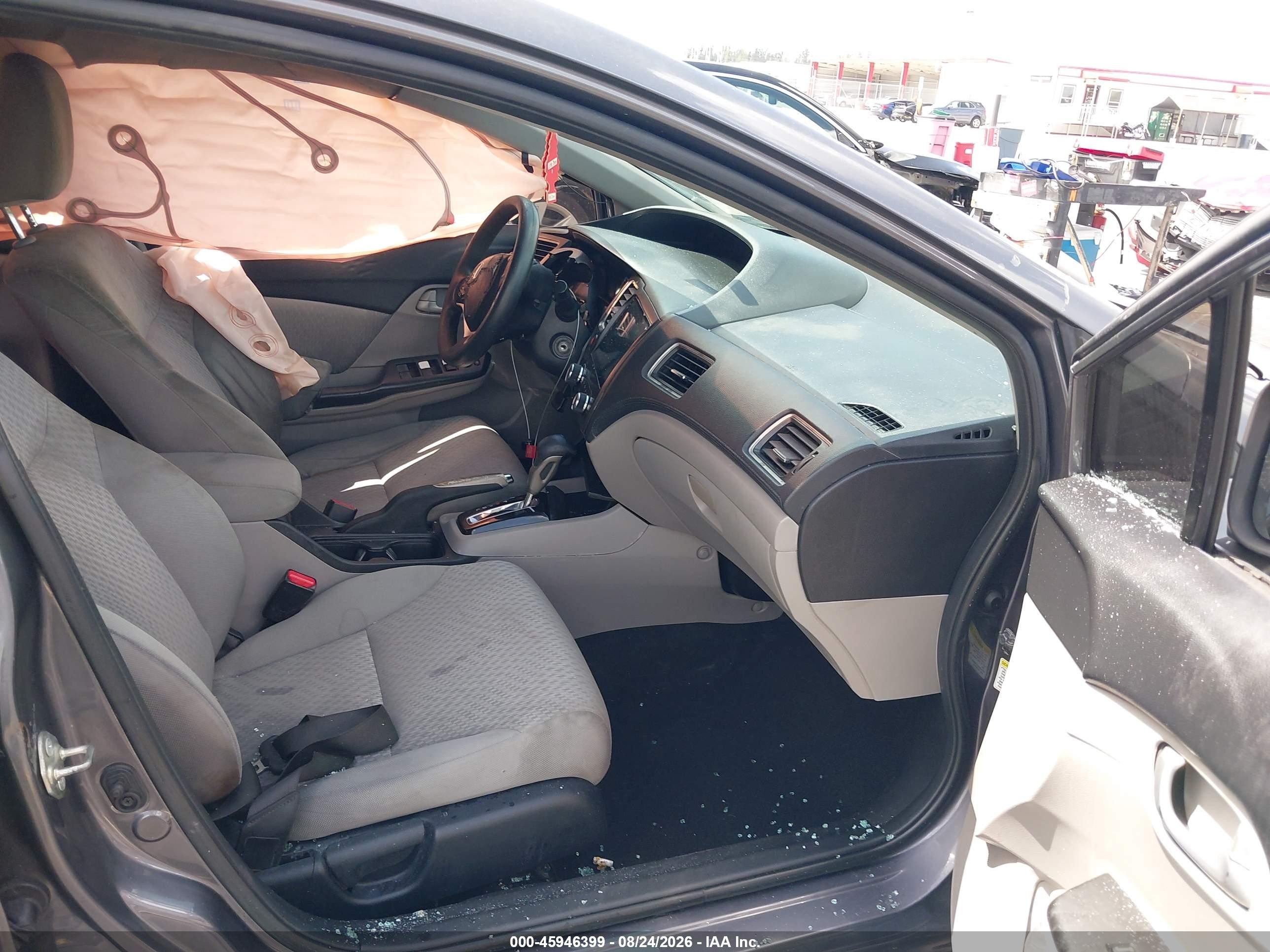 2014 Honda Civic Lx Gray vin: 19XFB2F56EE256595