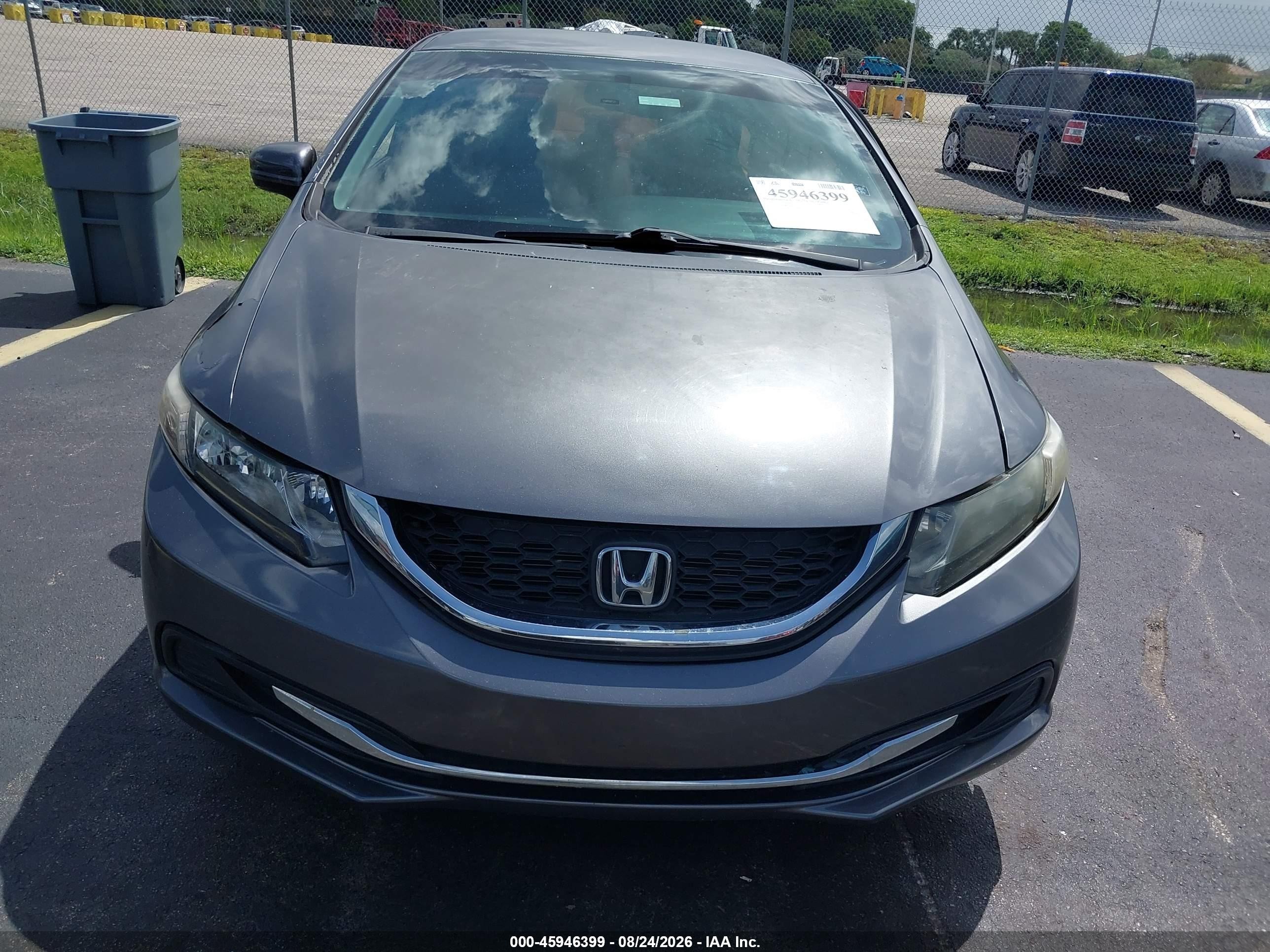 2014 Honda Civic Lx Gray vin: 19XFB2F56EE256595