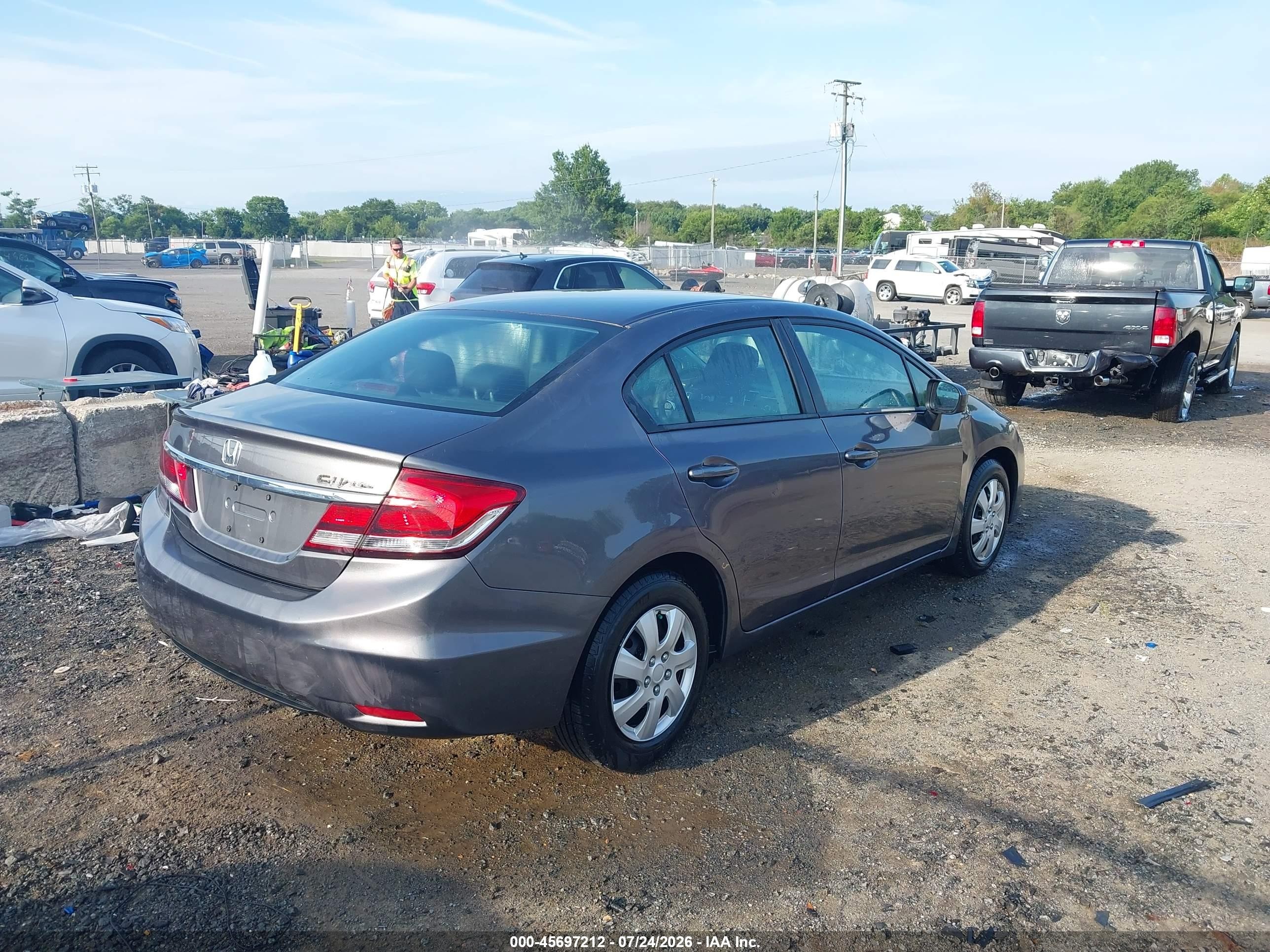 2014 Honda Civic Lx Серый vin: 19XFB2F56EE259559